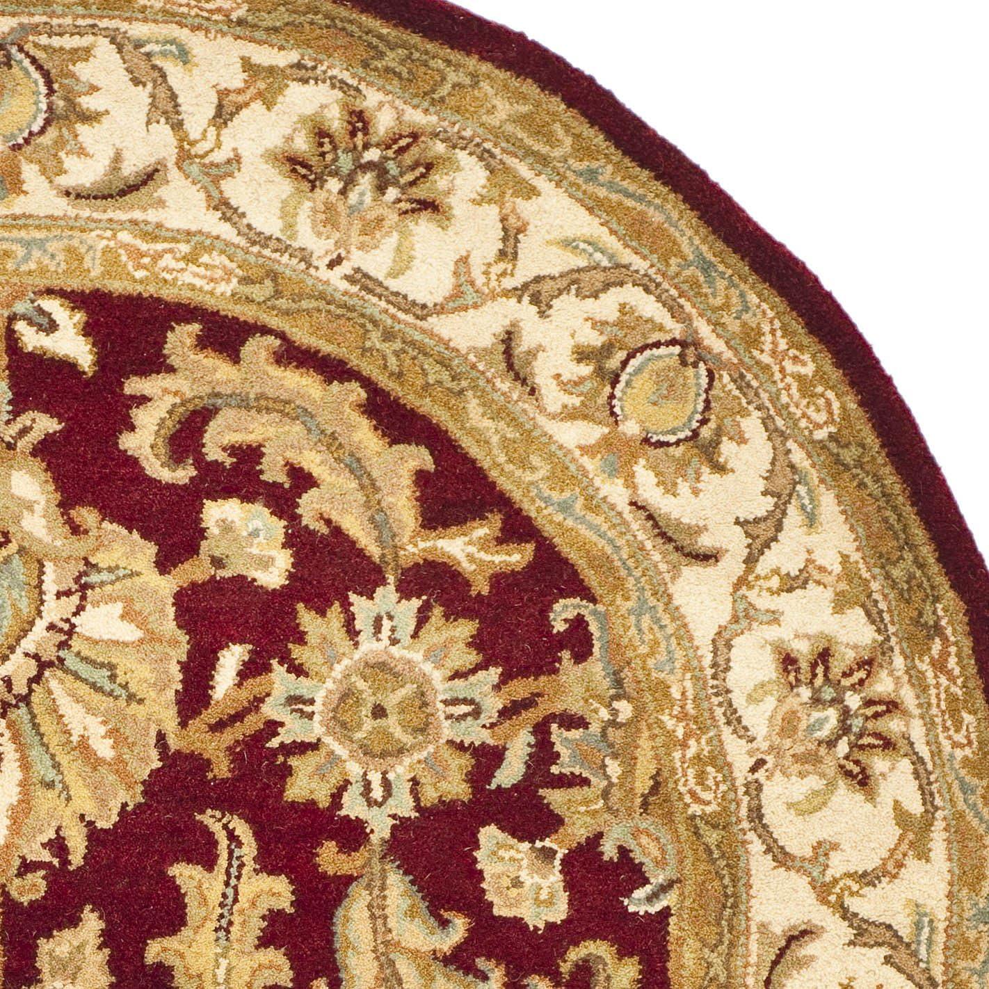 image:imageSAFAVIEH Heritage Collection Area Rug 5 x 8 Dark Green amp Gold Handmade Traditional Oriental Wool Ideal for High Traffic Areas in Living Room Bedroom HG628ARedIvory