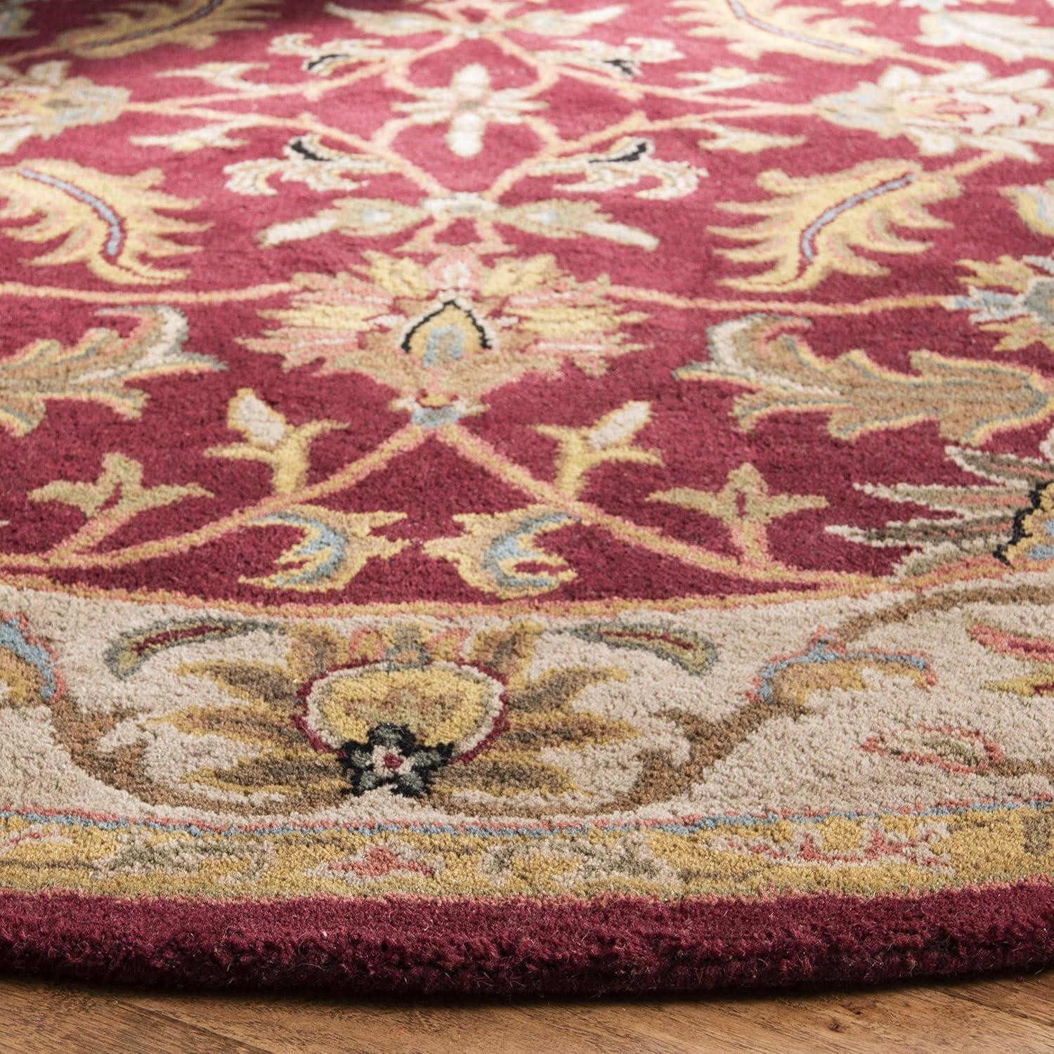 image:imageSAFAVIEH Heritage Collection Area Rug 5 x 8 Dark Green amp Gold Handmade Traditional Oriental Wool Ideal for High Traffic Areas in Living Room Bedroom HG628ARedIvory
