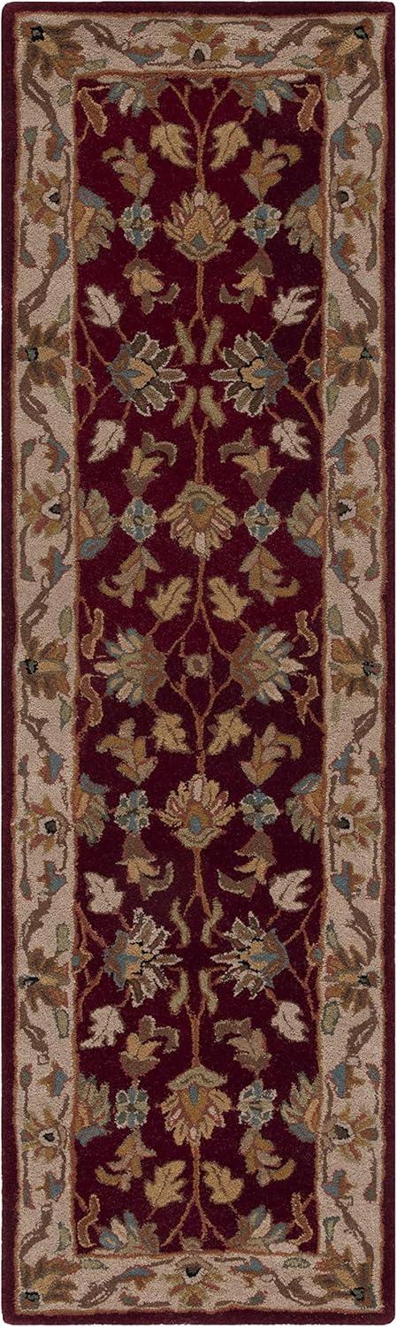 image:imageSAFAVIEH Heritage Collection Area Rug 5 x 8 Dark Green amp Gold Handmade Traditional Oriental Wool Ideal for High Traffic Areas in Living Room Bedroom HG628ARedIvory