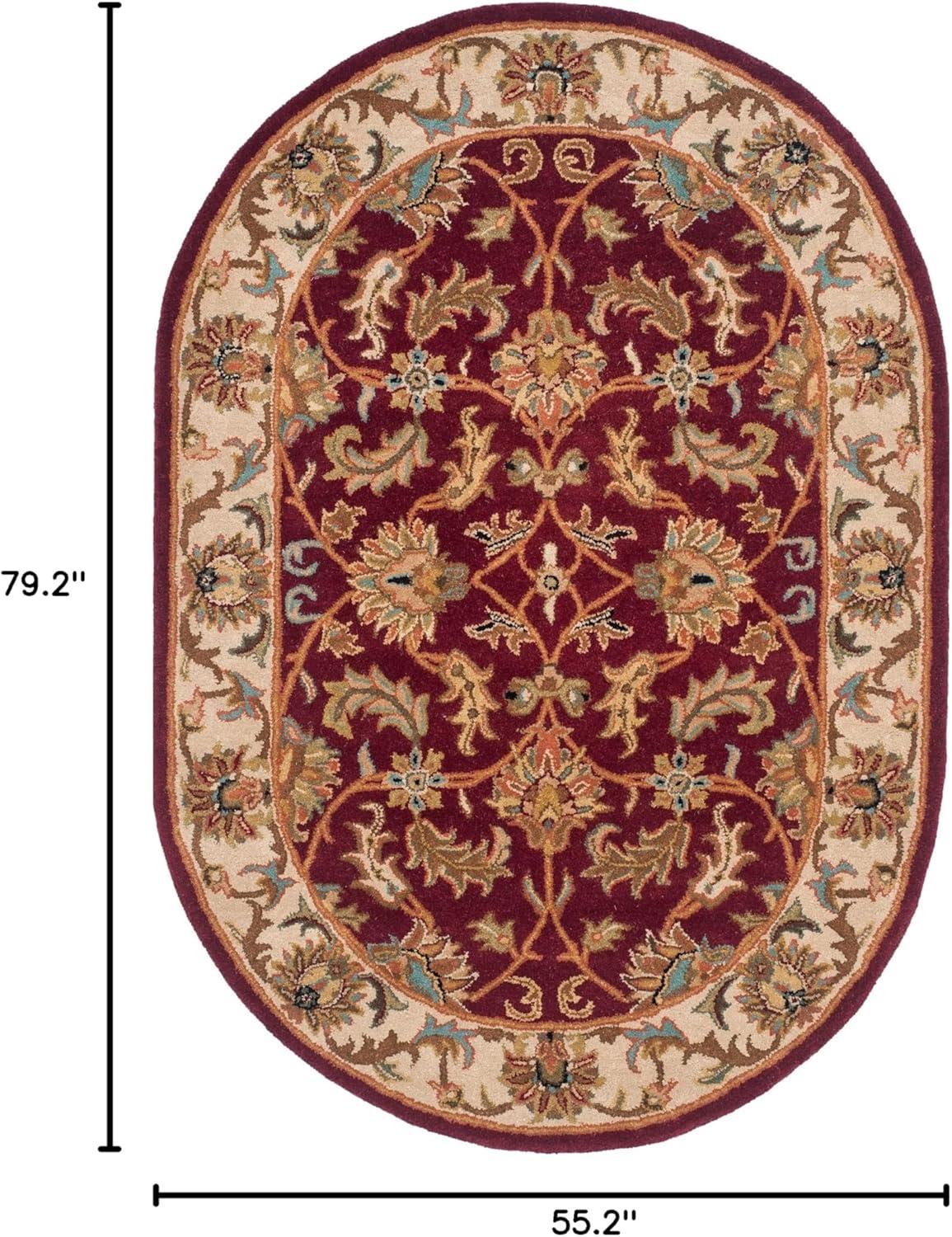 image:imageSAFAVIEH Heritage Collection Area Rug 5 x 8 Dark Green amp Gold Handmade Traditional Oriental Wool Ideal for High Traffic Areas in Living Room Bedroom HG628ARedIvory