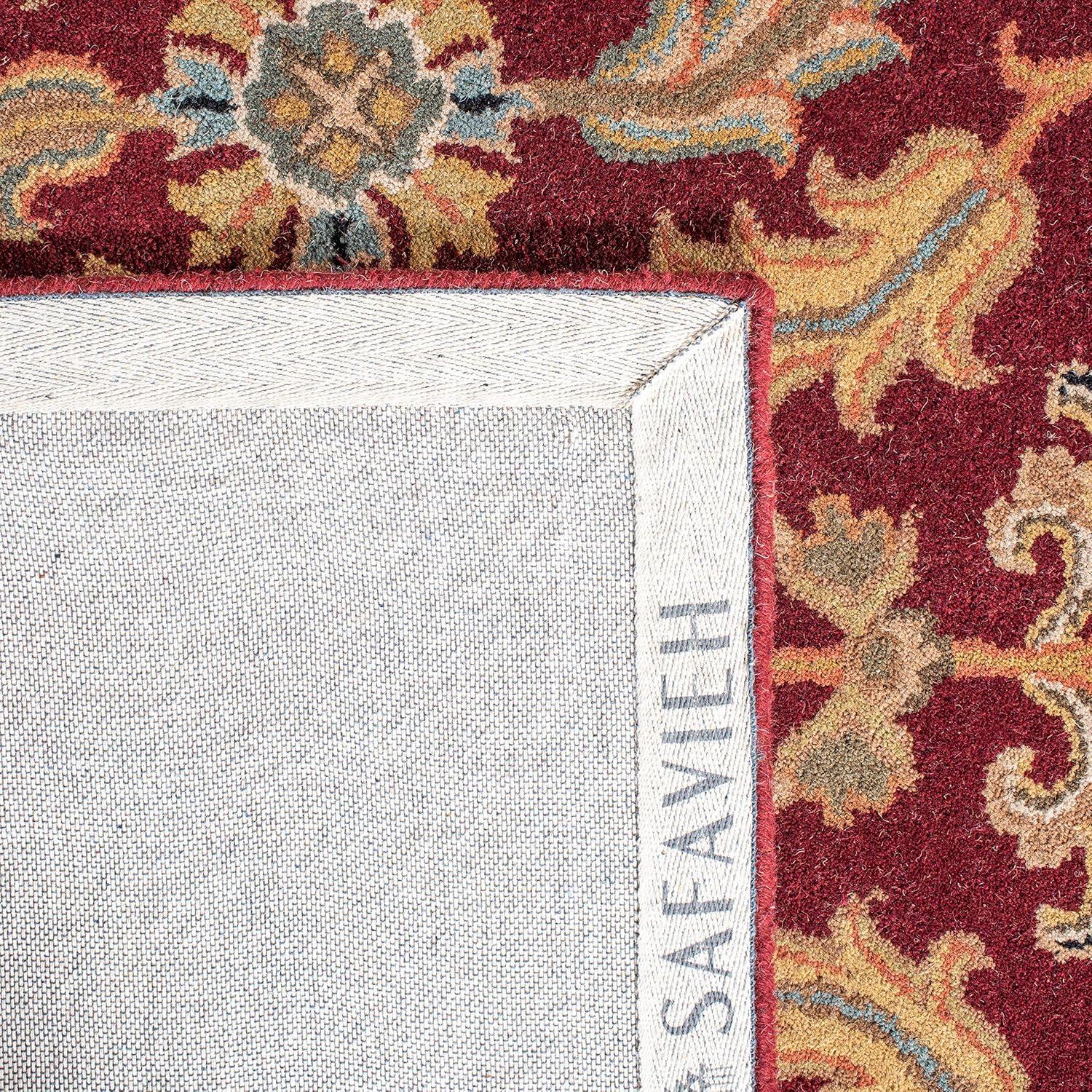 image:imageSAFAVIEH Heritage Collection Area Rug 5 x 8 Dark Green amp Gold Handmade Traditional Oriental Wool Ideal for High Traffic Areas in Living Room Bedroom HG628ARedIvory