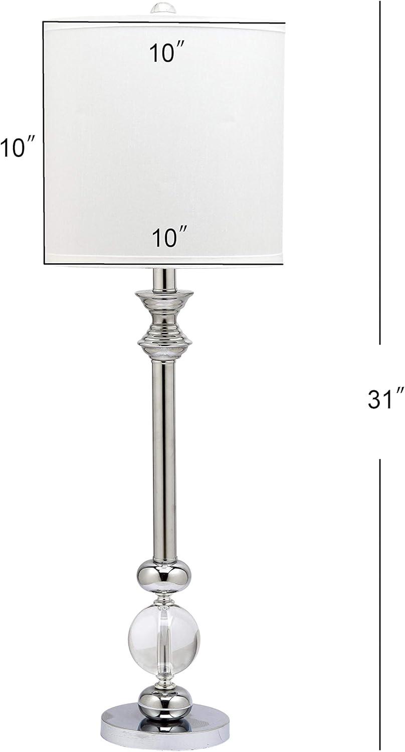 image:imageSAFAVIEH Lighting Collection Erica Modern Crystal Candlestick 31inch Bedroom Living Room Home Office Desk Nightstand Table Lamp Set of 2 LED Bulbs IncludedCrystal without USB