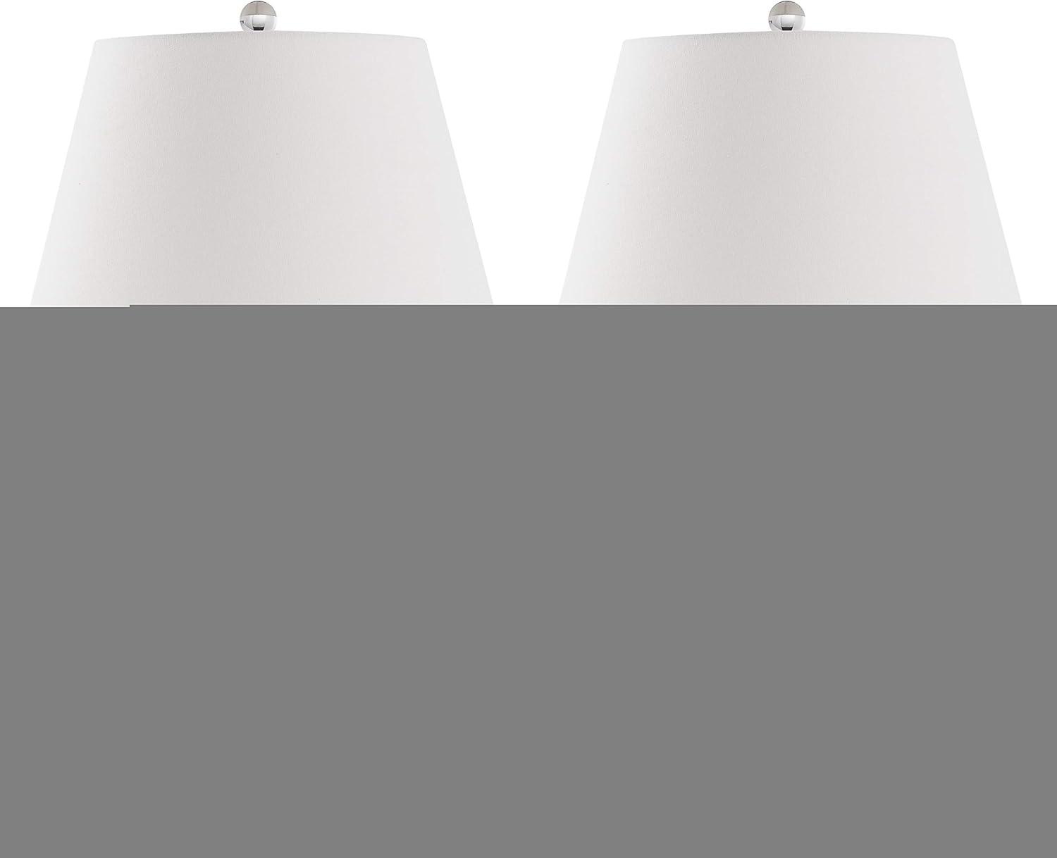 image:imageSAFAVIEH Lighting Collection Eva Modern Contemporary Fern Green Double Gourd Glass 24inch Bedroom Living Room Home Office Desk Nightstand Table Lamp Set of 2 LED Bulbs IncludedBlack Set of 2