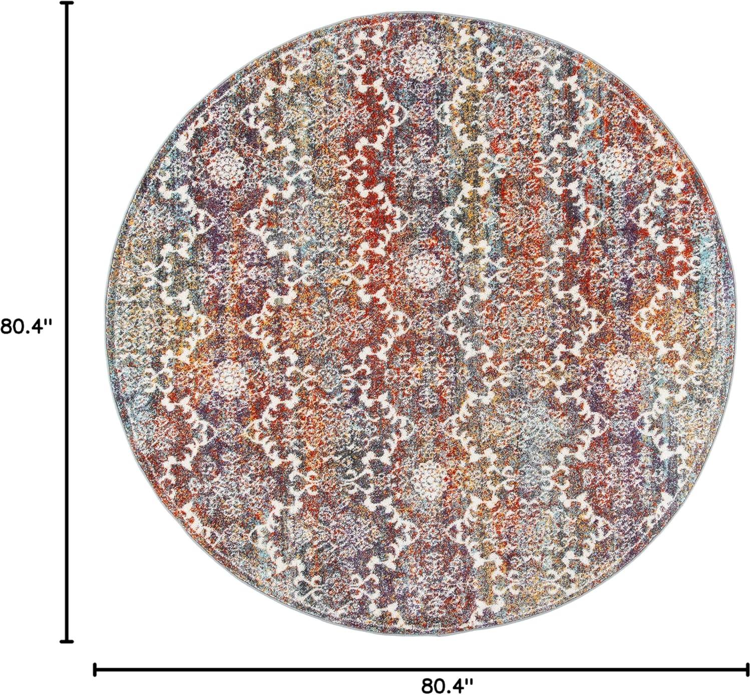 image:imageSAFAVIEH Madison Collection Area Rug 51 x 76 Light Grey amp Rust Boho Chic Damask Design NonShedding amp Easy Care Ideal for High Traffic Areas in Living Room Bedroom MAD945RLight GreyRust