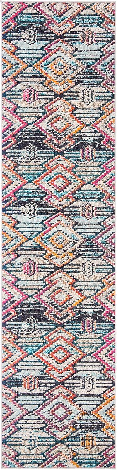image:imageSAFAVIEH Madison Collection Area Rug 53 x 76 Black amp Orange Moroccan Boho Diamond Distressed Design NonShedding amp Easy Care Ideal for High Traffic Areas in Living Room Bedroom MAD455ZBlackOrange