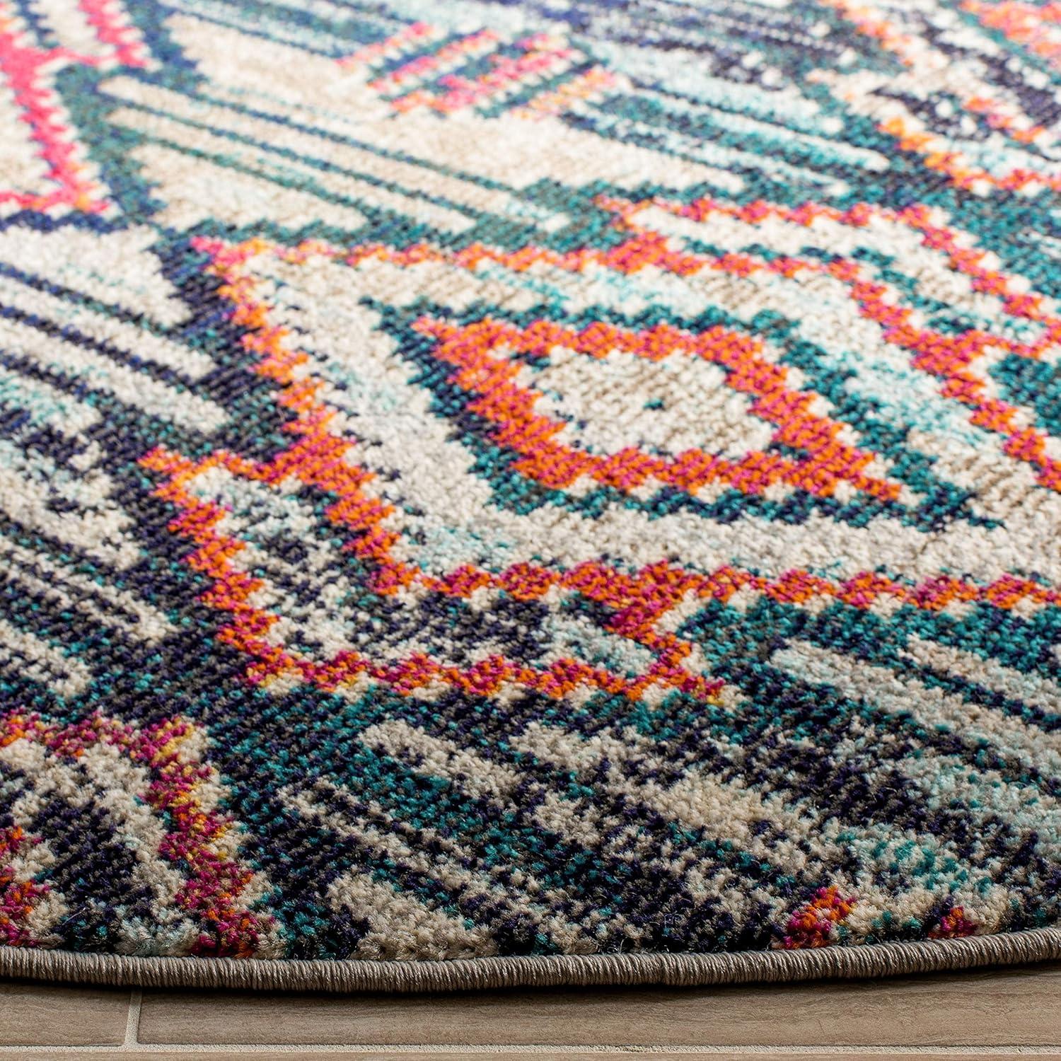 image:imageSAFAVIEH Madison Collection Area Rug 53 x 76 Black amp Orange Moroccan Boho Diamond Distressed Design NonShedding amp Easy Care Ideal for High Traffic Areas in Living Room Bedroom MAD455ZBlackOrange
