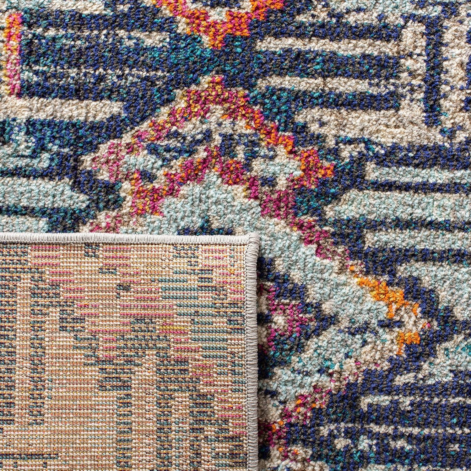 image:imageSAFAVIEH Madison Collection Area Rug 53 x 76 Black amp Orange Moroccan Boho Diamond Distressed Design NonShedding amp Easy Care Ideal for High Traffic Areas in Living Room Bedroom MAD455ZBlackOrange