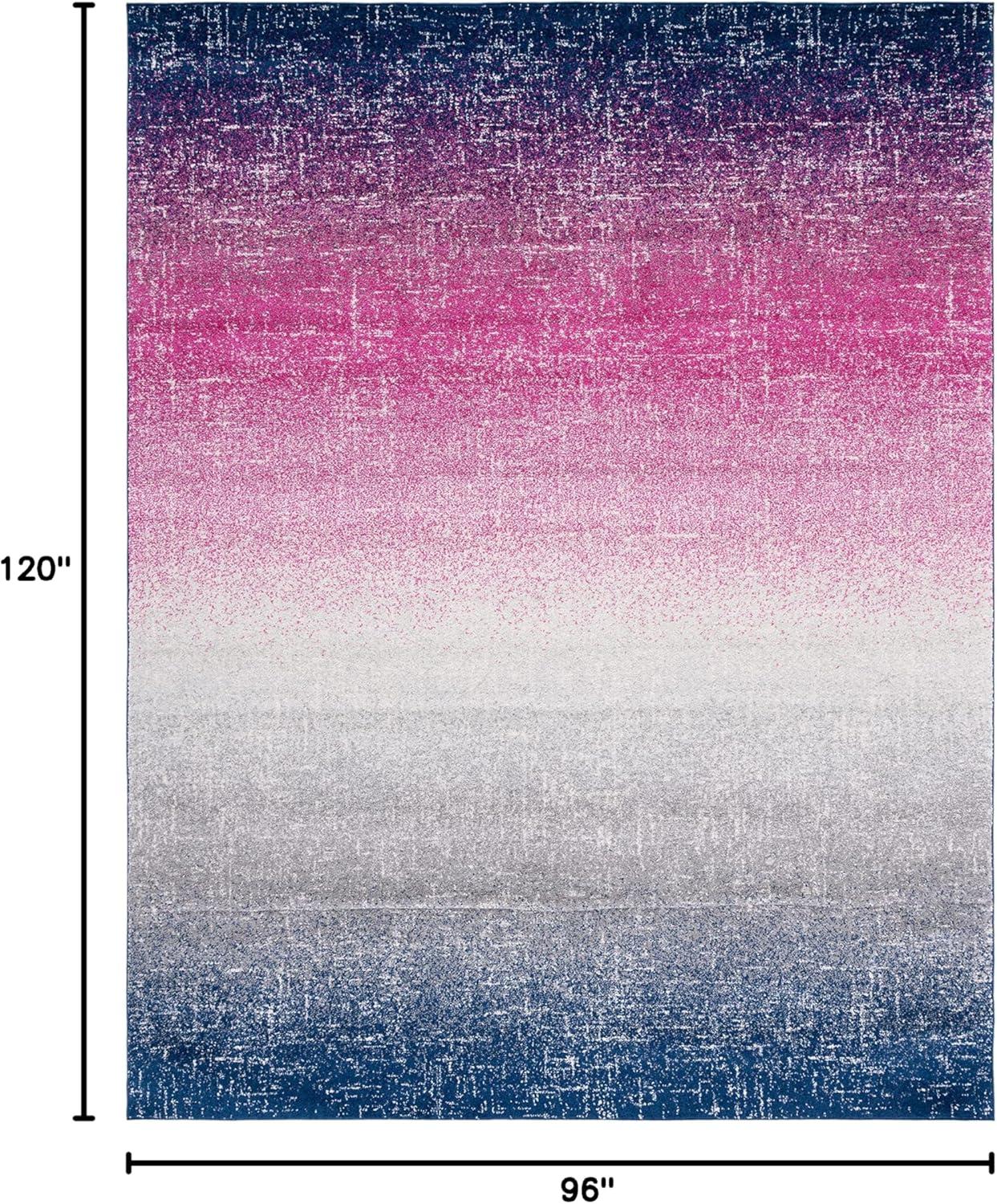 image:imageSAFAVIEH Madison Collection Area Rug 53 x 76 Fuchsia amp Navy Boho Chic Stripe Design NonShedding amp Easy Care Ideal for High Traffic Areas in Living Room Bedroom MAD601MFuchsiaNavy