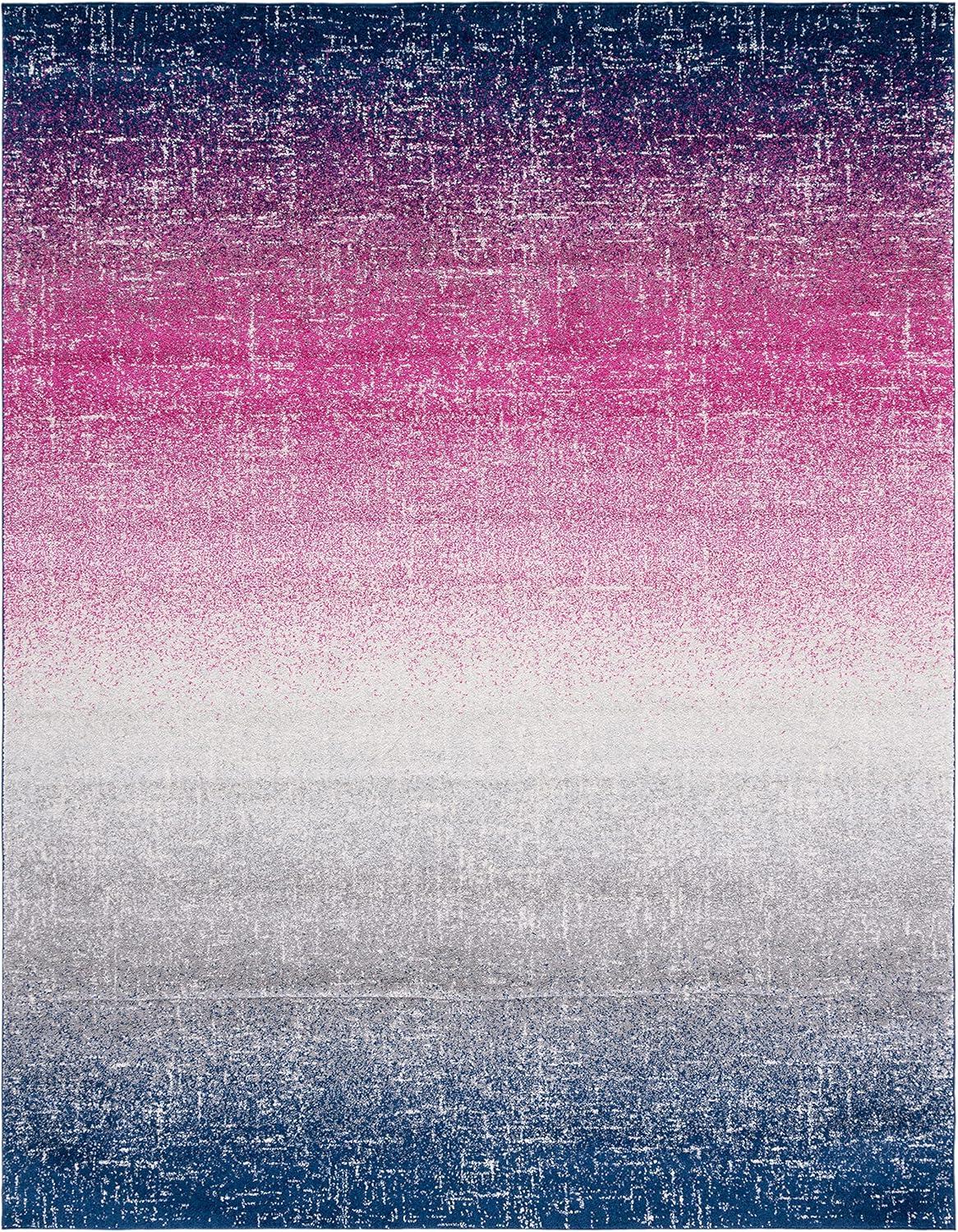 image:imageSAFAVIEH Madison Collection Area Rug 53 x 76 Fuchsia amp Navy Boho Chic Stripe Design NonShedding amp Easy Care Ideal for High Traffic Areas in Living Room Bedroom MAD601MFuchsiaNavy