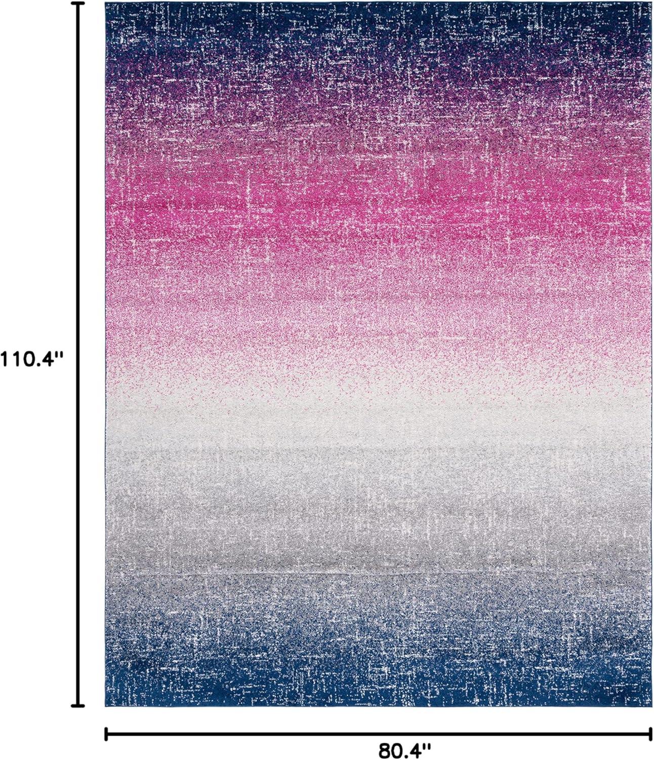 image:imageSAFAVIEH Madison Collection Area Rug 53 x 76 Fuchsia amp Navy Boho Chic Stripe Design NonShedding amp Easy Care Ideal for High Traffic Areas in Living Room Bedroom MAD601MFuchsiaNavy