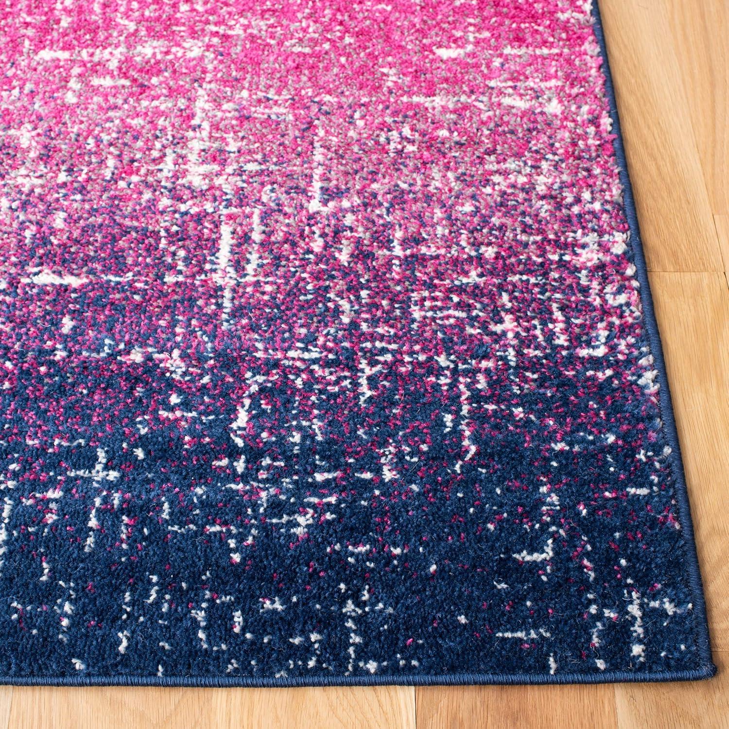 image:imageSAFAVIEH Madison Collection Area Rug 53 x 76 Fuchsia amp Navy Boho Chic Stripe Design NonShedding amp Easy Care Ideal for High Traffic Areas in Living Room Bedroom MAD601MFuchsiaNavy