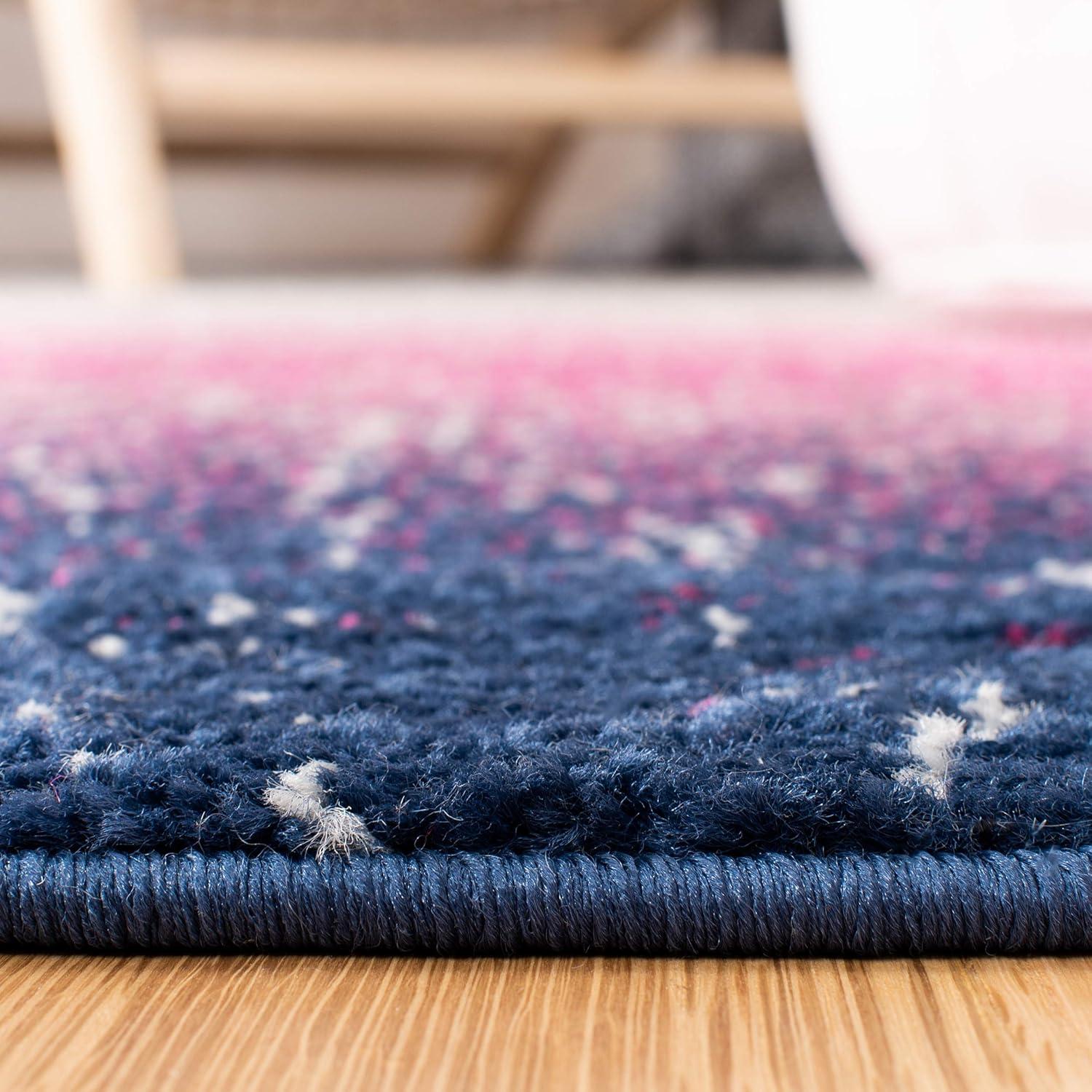 image:imageSAFAVIEH Madison Collection Area Rug 53 x 76 Fuchsia amp Navy Boho Chic Stripe Design NonShedding amp Easy Care Ideal for High Traffic Areas in Living Room Bedroom MAD601MFuchsiaNavy