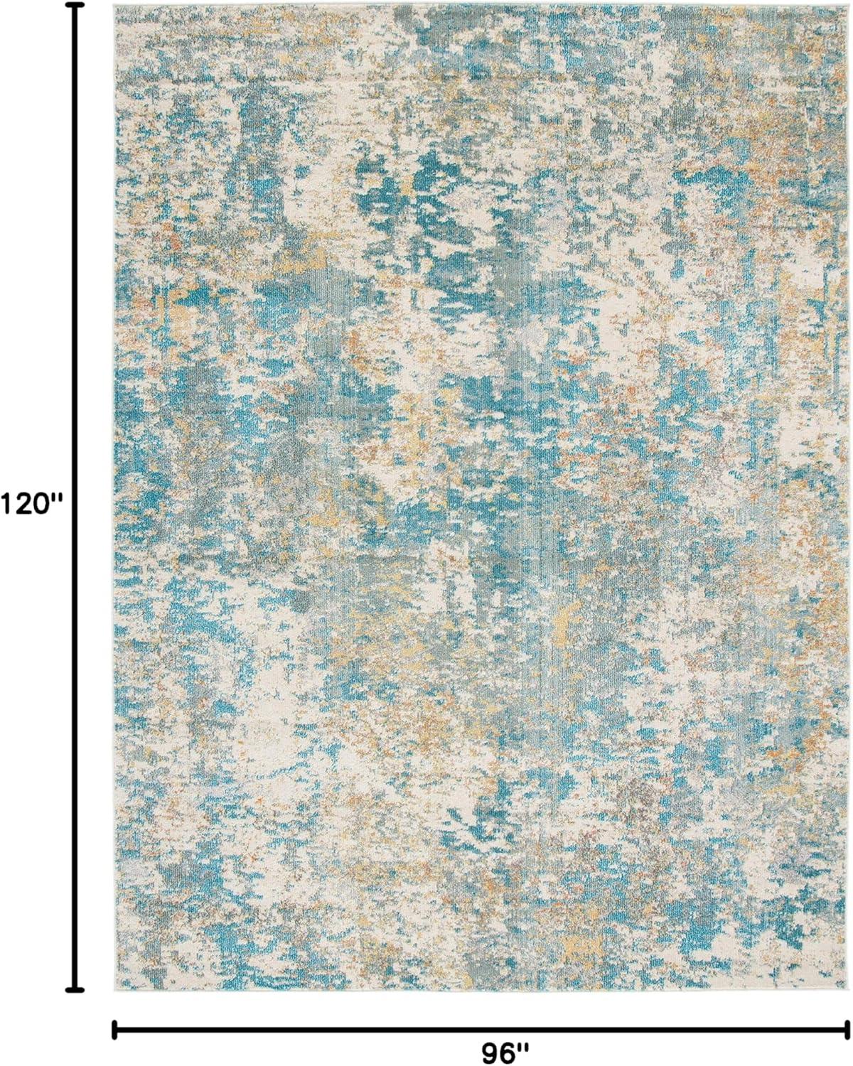 image:imageSAFAVIEH Madison Collection Area Rug 53 x 76 Grey amp Beige Modern Abstract Design NonShedding amp Easy Care Ideal for High Traffic Areas in Living Room Bedroom MAD453ATealGold