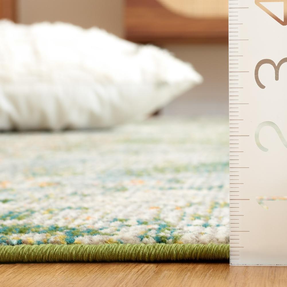 image:imageSAFAVIEH Madison Collection Area Rug 53 x 76 Grey amp Beige Modern Abstract Design NonShedding amp Easy Care Ideal for High Traffic Areas in Living Room Bedroom MAD453AGreenBlue