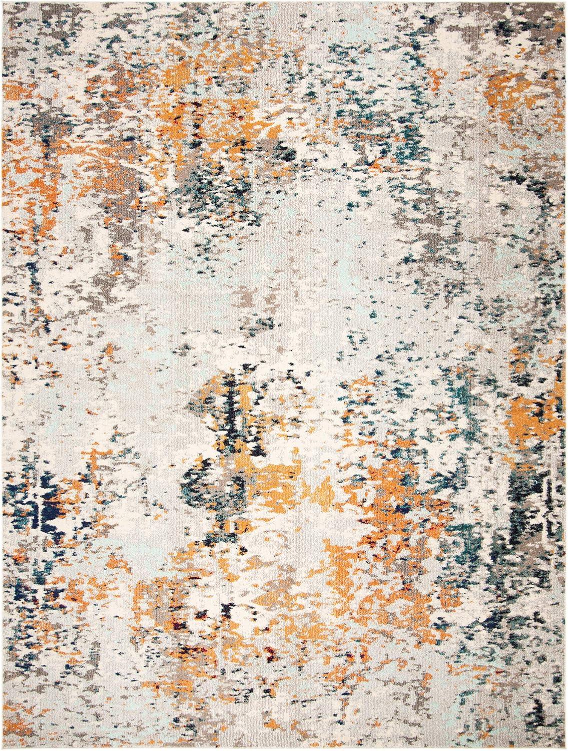 image:imageSAFAVIEH Madison Collection Area Rug 53 x 76 Grey amp Beige Modern Abstract Design NonShedding amp Easy Care Ideal for High Traffic Areas in Living Room Bedroom MAD453AGreyBeige