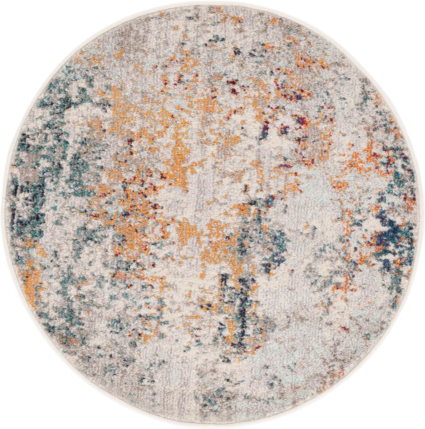 image:imageSAFAVIEH Madison Collection Area Rug 53 x 76 Grey amp Beige Modern Abstract Design NonShedding amp Easy Care Ideal for High Traffic Areas in Living Room Bedroom MAD453AGreyBeige