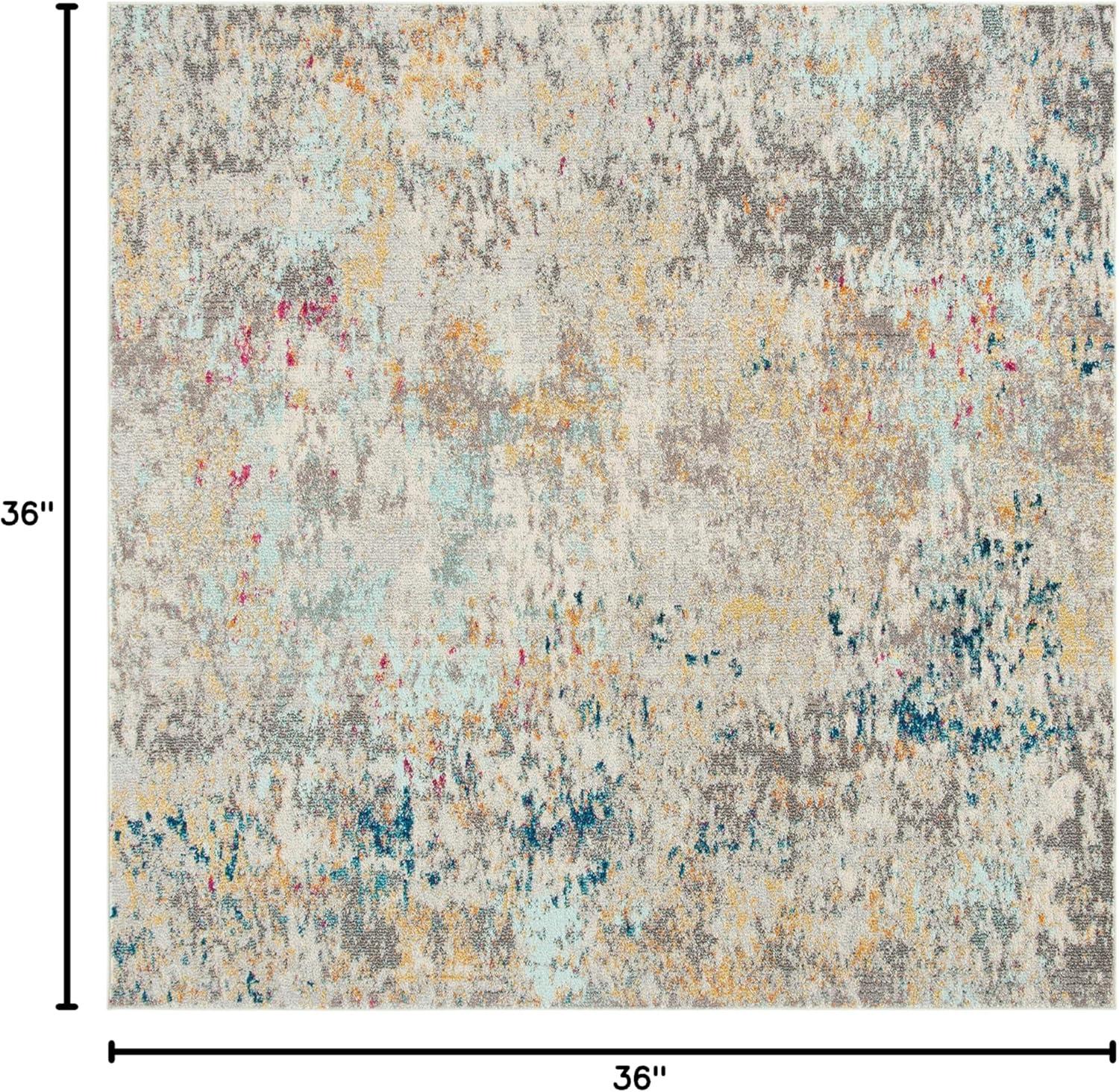 image:imageSAFAVIEH Madison Collection Area Rug 53 x 76 Grey amp Beige Modern Abstract Design NonShedding amp Easy Care Ideal for High Traffic Areas in Living Room Bedroom MAD453AGreyGold