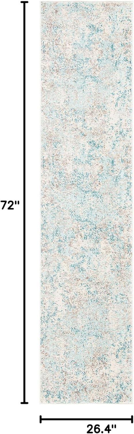 image:imageSAFAVIEH Madison Collection Area Rug 53 x 76 Grey amp Beige Modern Abstract Design NonShedding amp Easy Care Ideal for High Traffic Areas in Living Room Bedroom MAD453AIvoryTeal