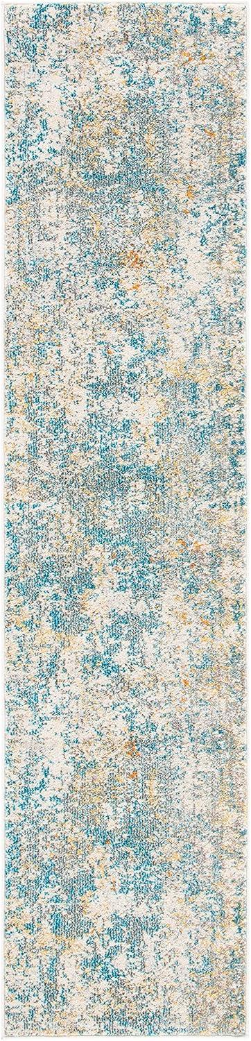 image:imageSAFAVIEH Madison Collection Area Rug 53 x 76 Grey amp Beige Modern Abstract Design NonShedding amp Easy Care Ideal for High Traffic Areas in Living Room Bedroom MAD453ATealGold