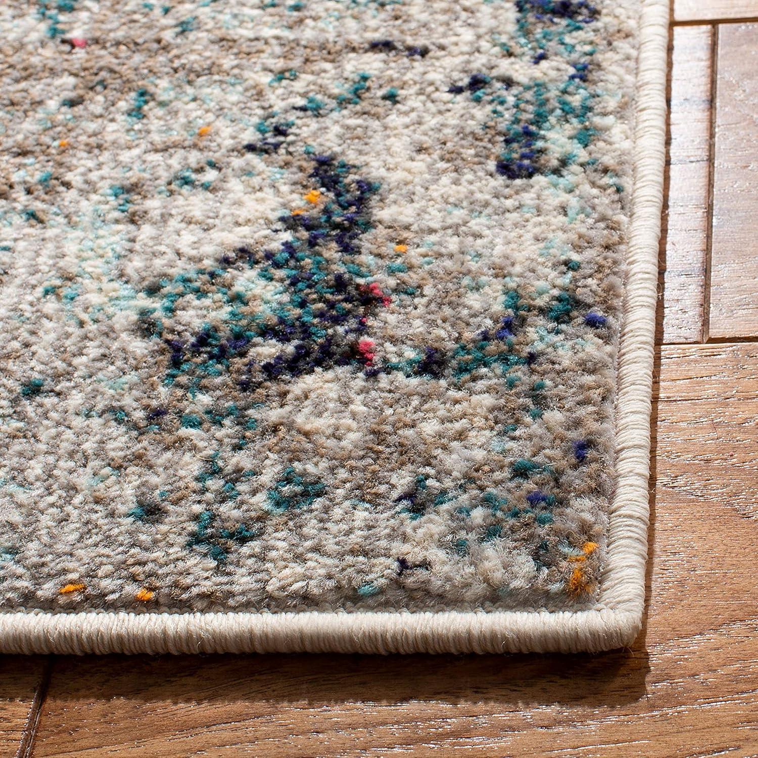 image:imageSAFAVIEH Madison Collection Area Rug 53 x 76 Grey amp Beige Modern Abstract Design NonShedding amp Easy Care Ideal for High Traffic Areas in Living Room Bedroom MAD453AGreyBeige