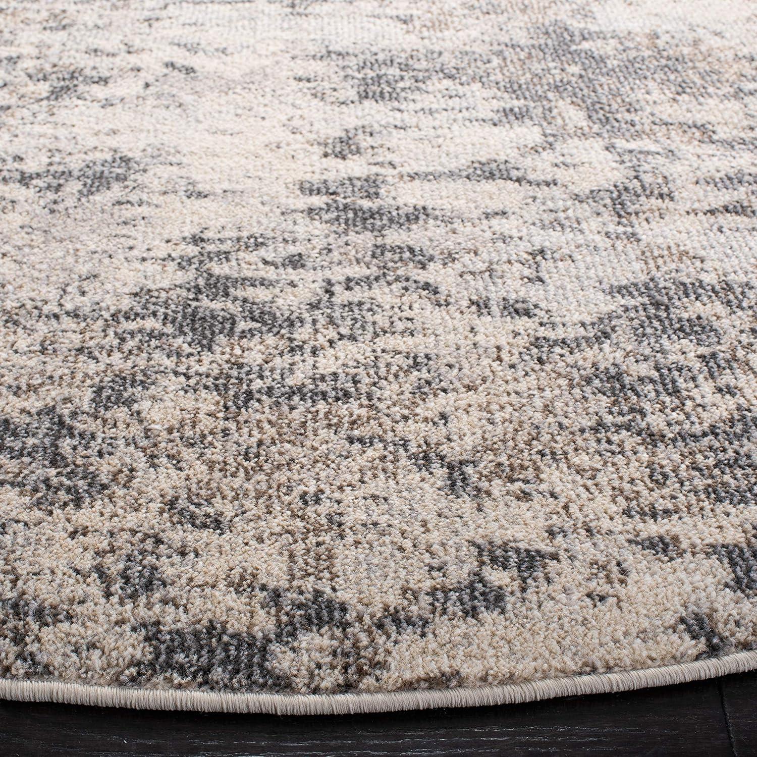 image:imageSAFAVIEH Madison Collection Area Rug 53 x 76 Grey amp Beige Modern Abstract Design NonShedding amp Easy Care Ideal for High Traffic Areas in Living Room Bedroom MAD453AGreyIvory