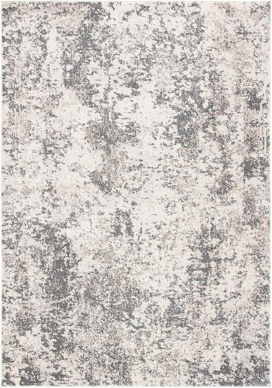 image:imageSAFAVIEH Madison Collection Area Rug 53 x 76 Grey amp Beige Modern Abstract Design NonShedding amp Easy Care Ideal for High Traffic Areas in Living Room Bedroom MAD453AGreyIvory