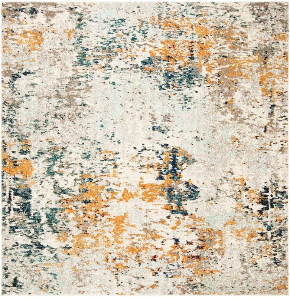 image:imageSAFAVIEH Madison Collection Area Rug 53 x 76 Grey amp Beige Modern Abstract Design NonShedding amp Easy Care Ideal for High Traffic Areas in Living Room Bedroom MAD453AGreyBeige