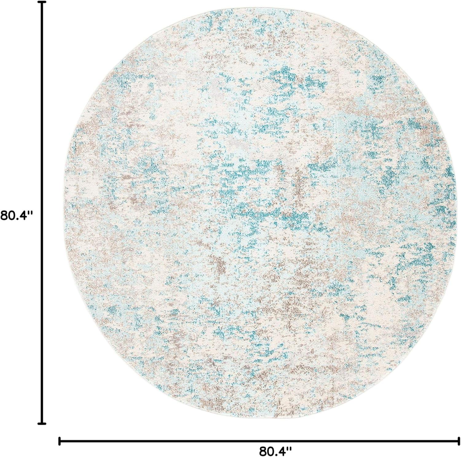 image:imageSAFAVIEH Madison Collection Area Rug 53 x 76 Grey amp Beige Modern Abstract Design NonShedding amp Easy Care Ideal for High Traffic Areas in Living Room Bedroom MAD453AIvoryTeal