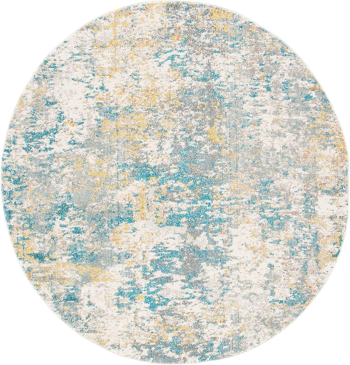 image:imageSAFAVIEH Madison Collection Area Rug 53 x 76 Grey amp Beige Modern Abstract Design NonShedding amp Easy Care Ideal for High Traffic Areas in Living Room Bedroom MAD453ATealGold