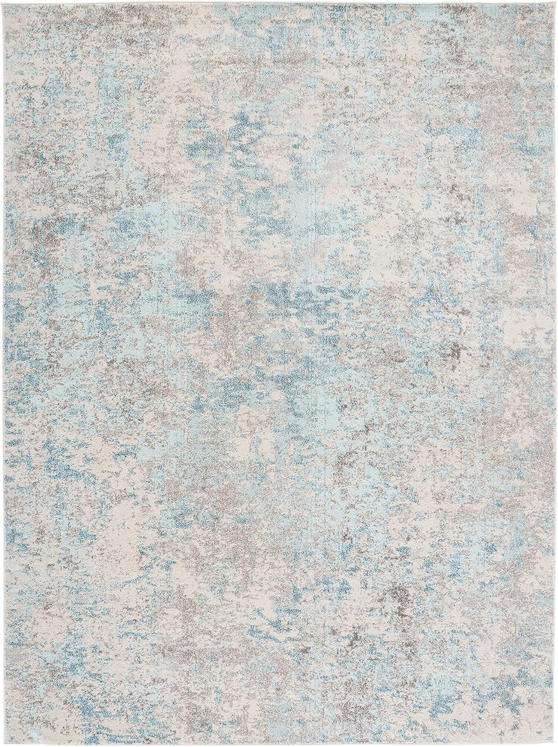 image:imageSAFAVIEH Madison Collection Area Rug 53 x 76 Grey amp Beige Modern Abstract Design NonShedding amp Easy Care Ideal for High Traffic Areas in Living Room Bedroom MAD453AIvoryTeal
