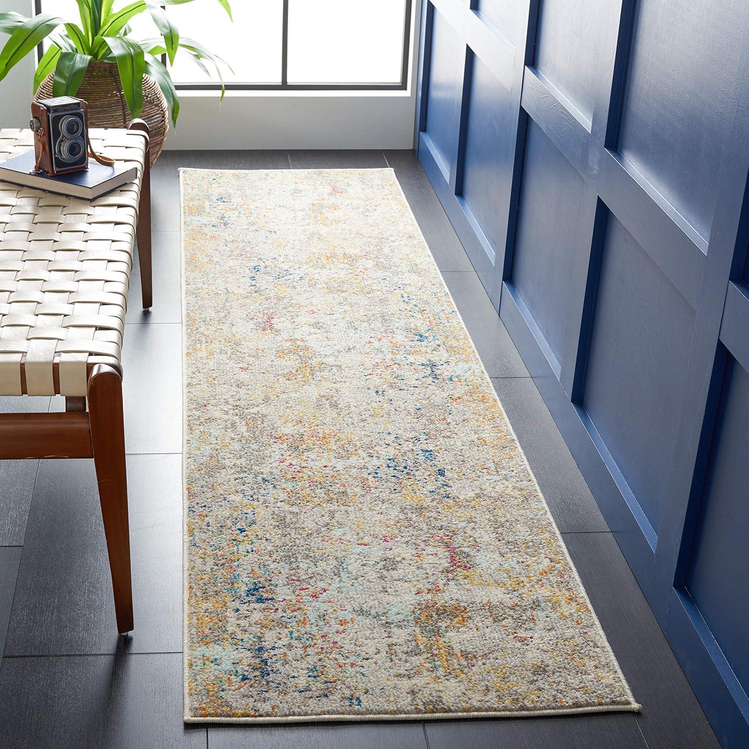image:imageSAFAVIEH Madison Collection Area Rug 53 x 76 Grey amp Beige Modern Abstract Design NonShedding amp Easy Care Ideal for High Traffic Areas in Living Room Bedroom MAD453AGreyGold