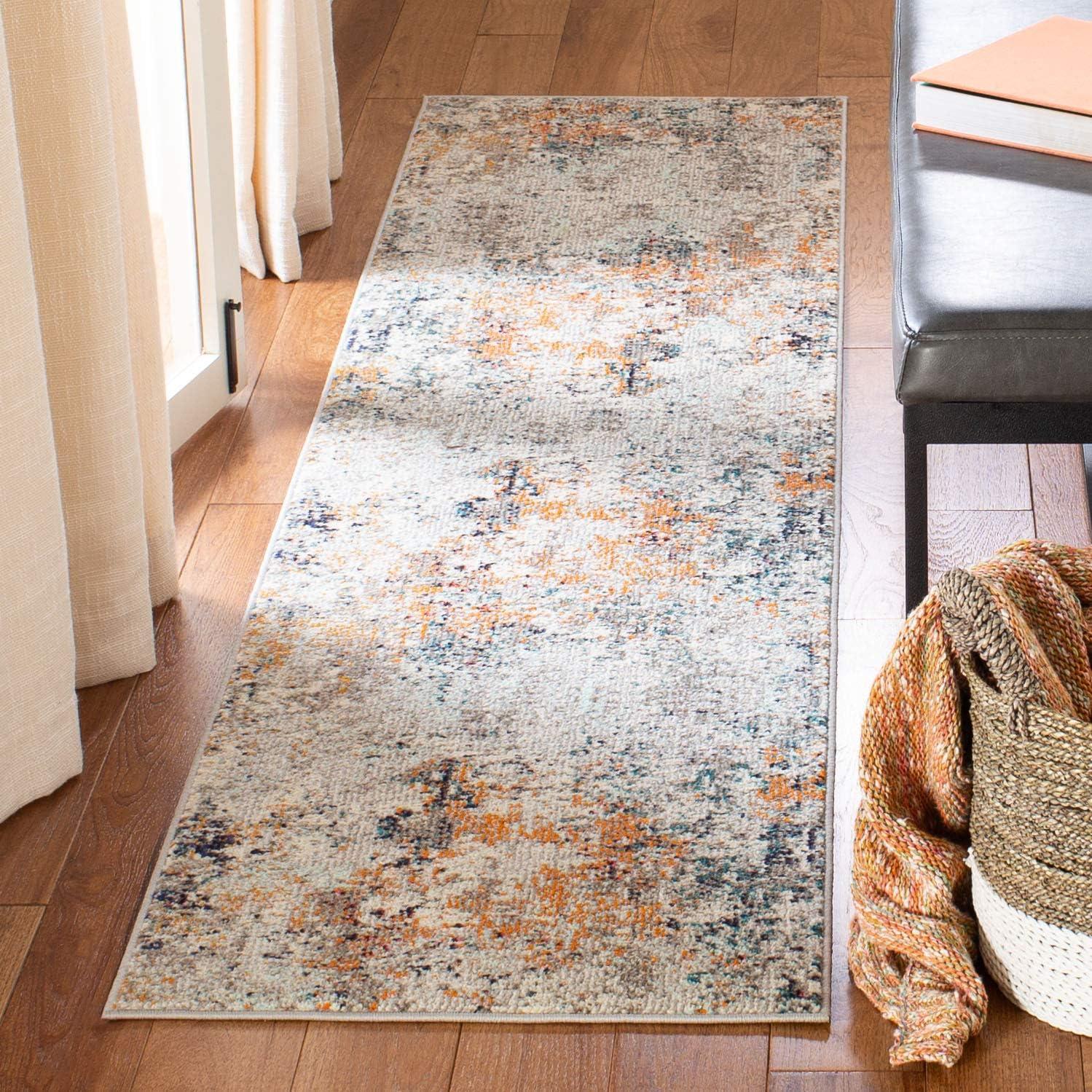 image:imageSAFAVIEH Madison Collection Area Rug 53 x 76 Grey amp Beige Modern Abstract Design NonShedding amp Easy Care Ideal for High Traffic Areas in Living Room Bedroom MAD453AGreyBeige