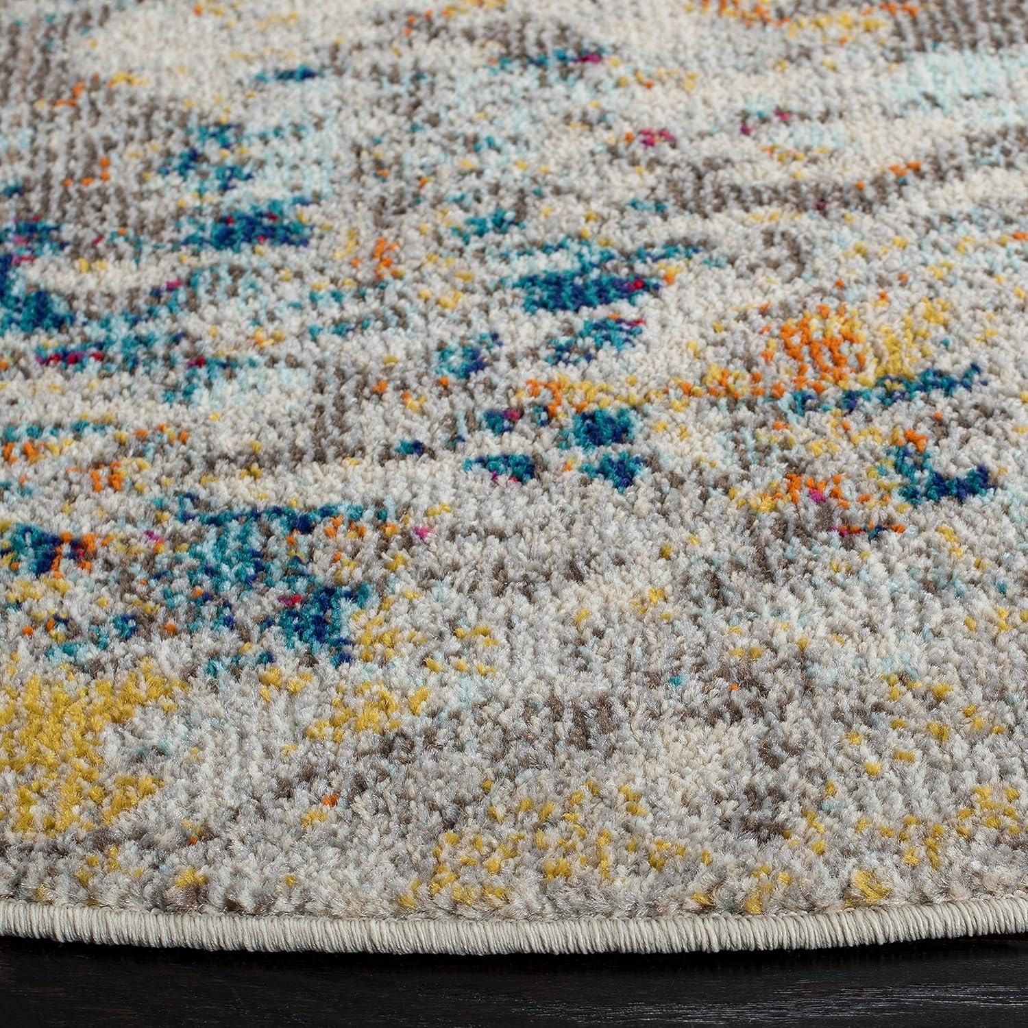 image:imageSAFAVIEH Madison Collection Area Rug 53 x 76 Grey amp Beige Modern Abstract Design NonShedding amp Easy Care Ideal for High Traffic Areas in Living Room Bedroom MAD453AGreyGold