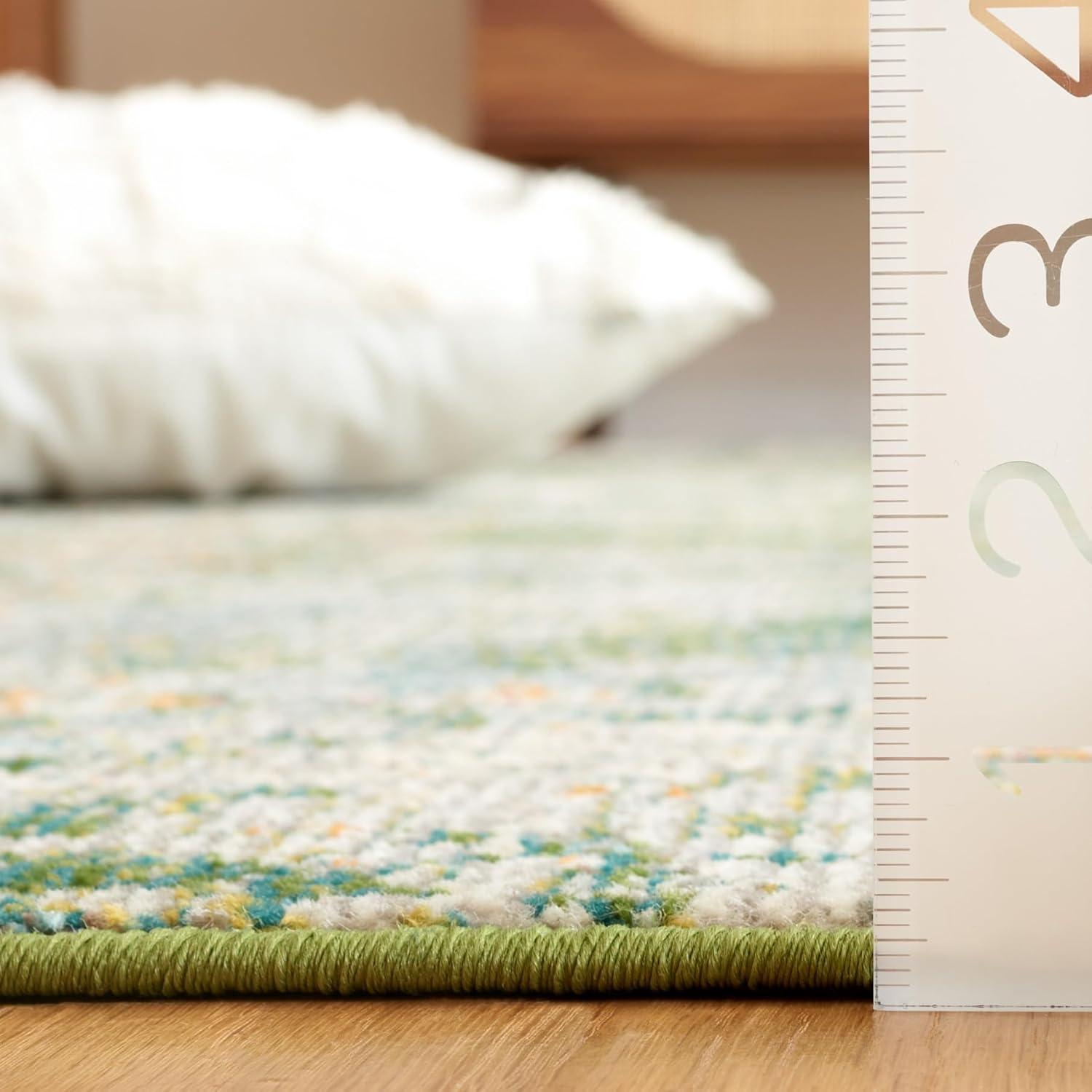 image:imageSAFAVIEH Madison Collection Area Rug 53 x 76 Grey amp Beige Modern Abstract Design NonShedding amp Easy Care Ideal for High Traffic Areas in Living Room Bedroom MAD453AGreenBlue