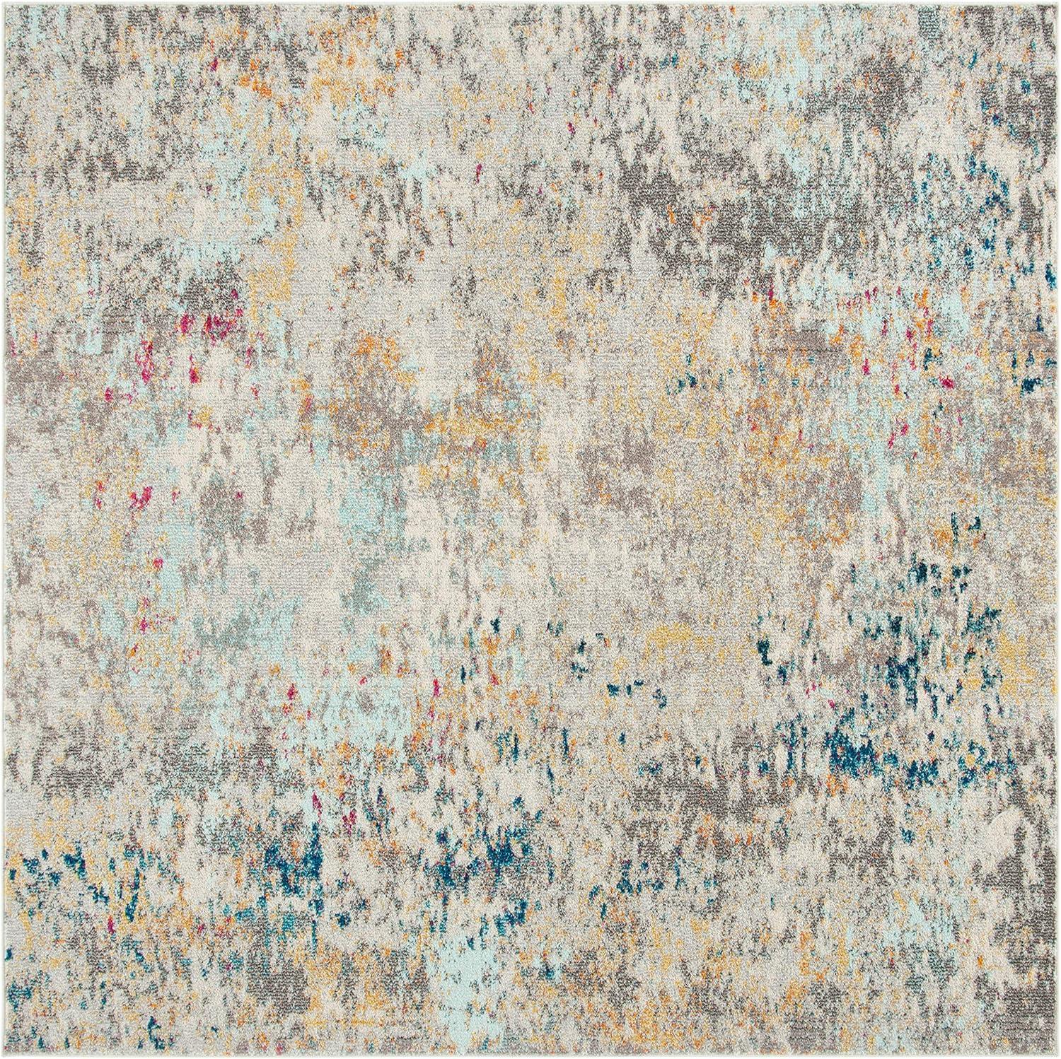image:imageSAFAVIEH Madison Collection Area Rug 53 x 76 Grey amp Beige Modern Abstract Design NonShedding amp Easy Care Ideal for High Traffic Areas in Living Room Bedroom MAD453AGreyGold