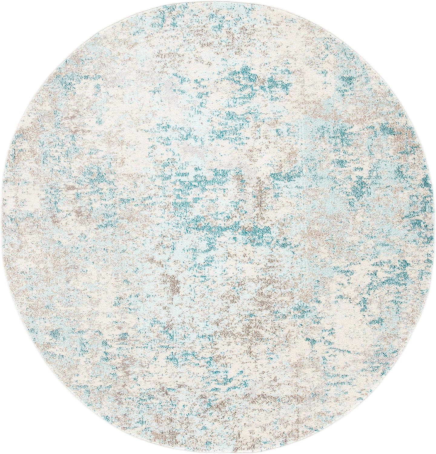 image:imageSAFAVIEH Madison Collection Area Rug 53 x 76 Grey amp Beige Modern Abstract Design NonShedding amp Easy Care Ideal for High Traffic Areas in Living Room Bedroom MAD453AIvoryTeal