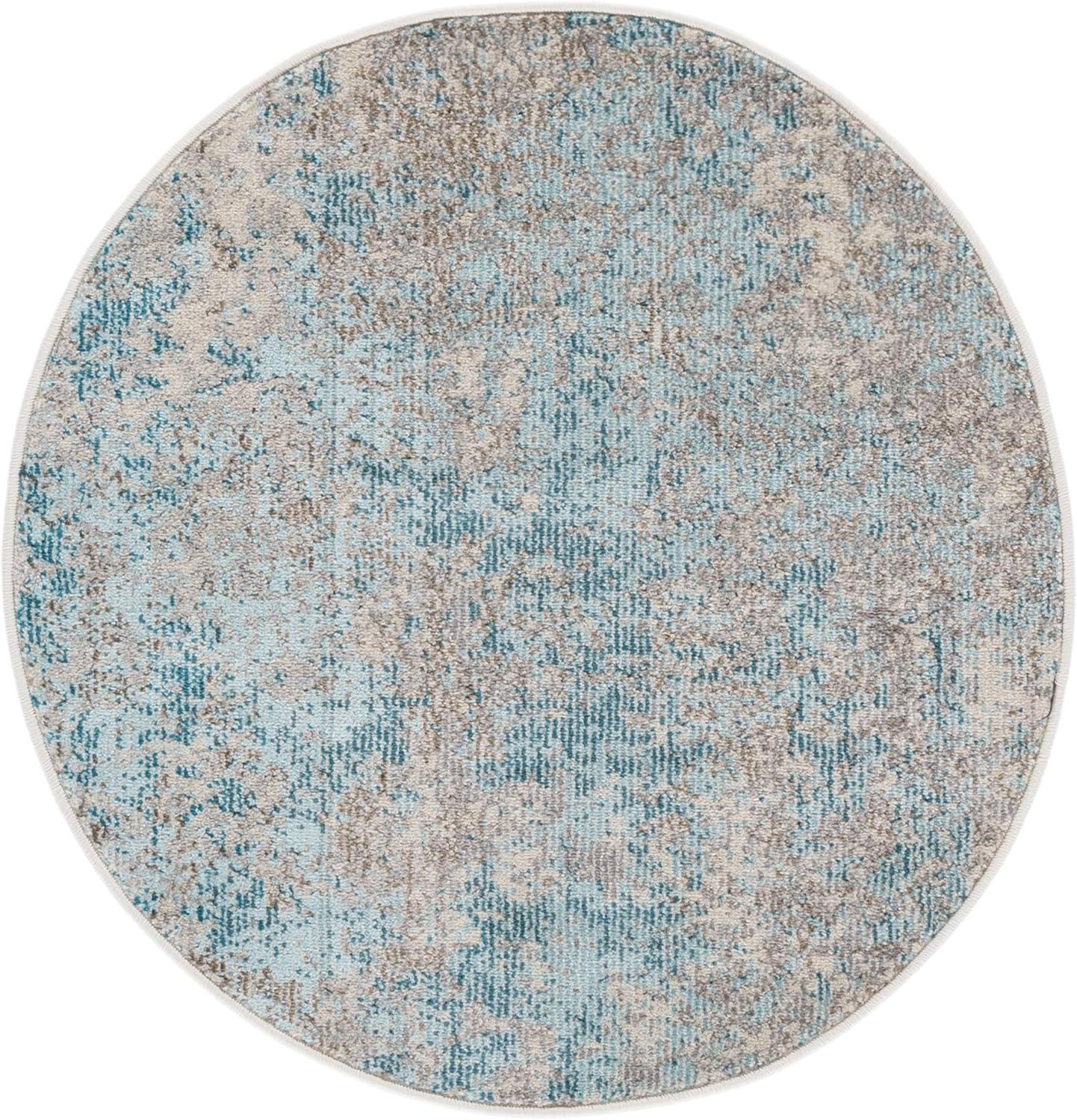 image:imageSAFAVIEH Madison Collection Area Rug 53 x 76 Grey amp Beige Modern Abstract Design NonShedding amp Easy Care Ideal for High Traffic Areas in Living Room Bedroom MAD453AIvoryTeal