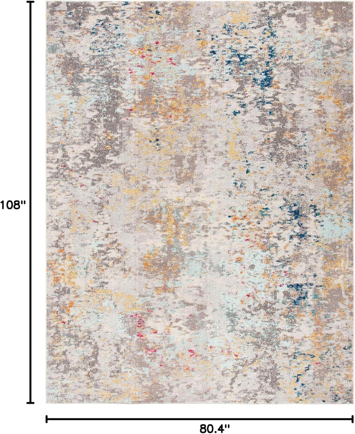 image:imageSAFAVIEH Madison Collection Area Rug 53 x 76 Grey amp Beige Modern Abstract Design NonShedding amp Easy Care Ideal for High Traffic Areas in Living Room Bedroom MAD453AGreyGold