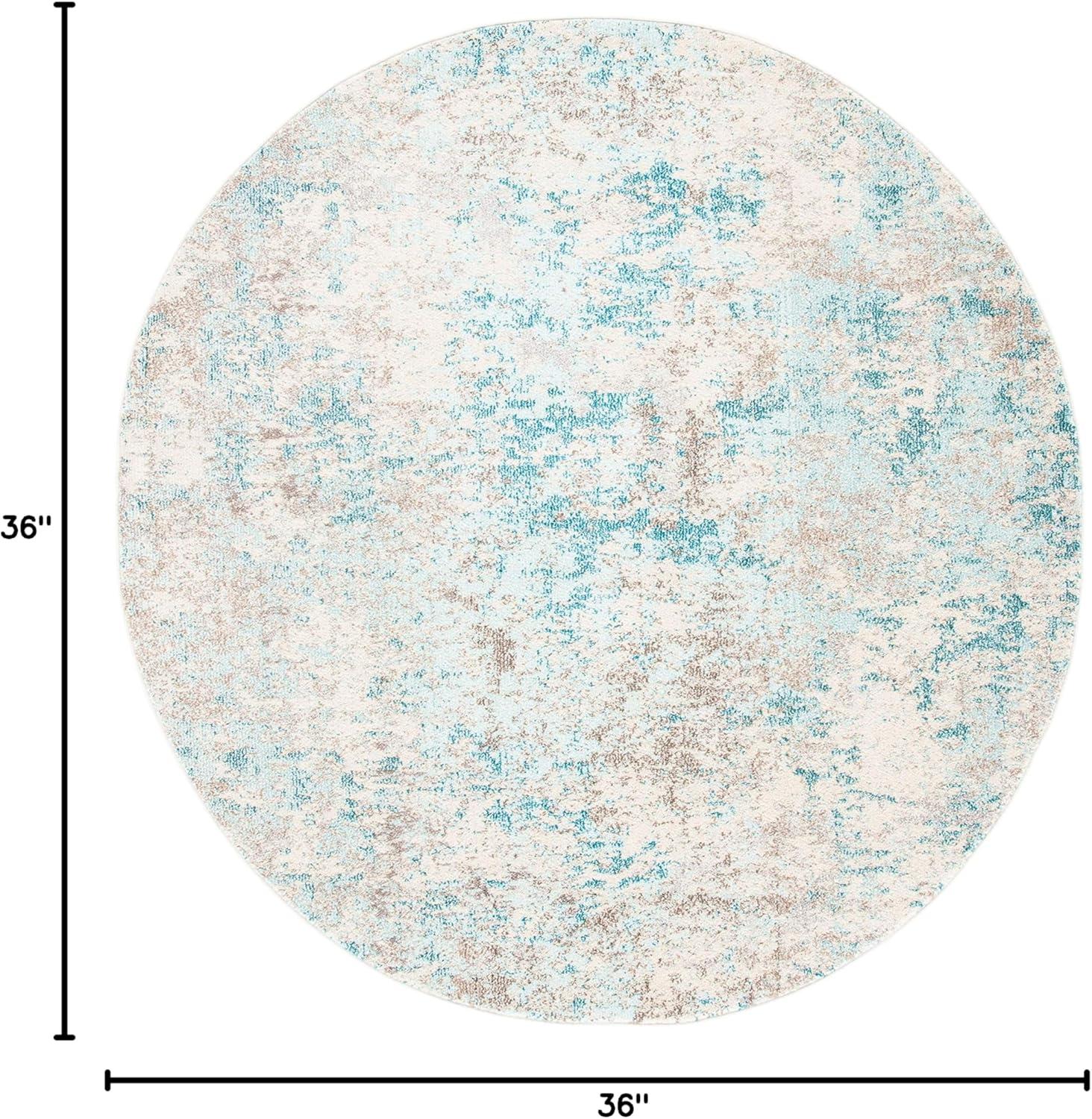 image:imageSAFAVIEH Madison Collection Area Rug 53 x 76 Grey amp Beige Modern Abstract Design NonShedding amp Easy Care Ideal for High Traffic Areas in Living Room Bedroom MAD453AIvoryTeal