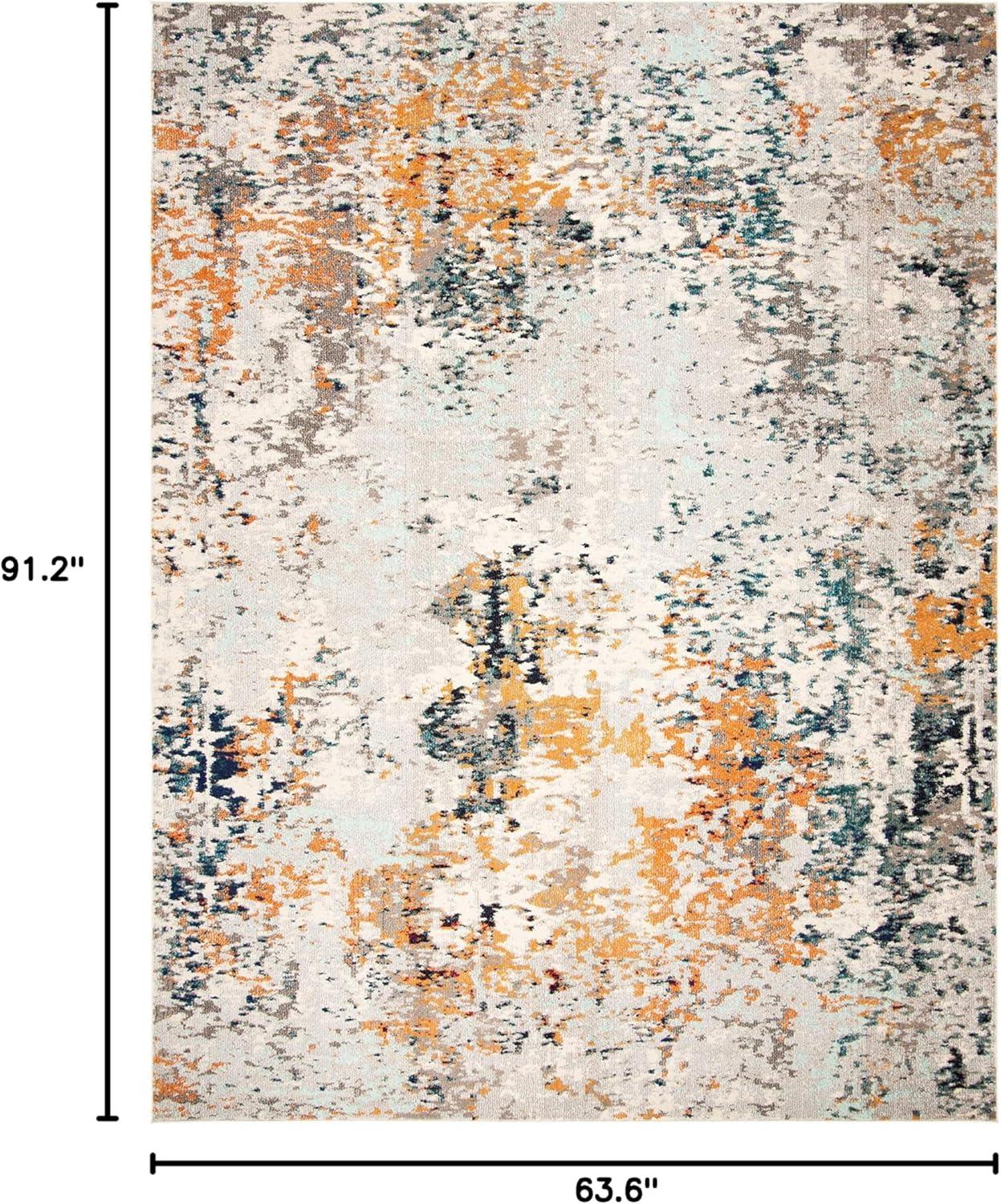 image:imageSAFAVIEH Madison Collection Area Rug 53 x 76 Grey amp Beige Modern Abstract Design NonShedding amp Easy Care Ideal for High Traffic Areas in Living Room Bedroom MAD453AGreyBeige