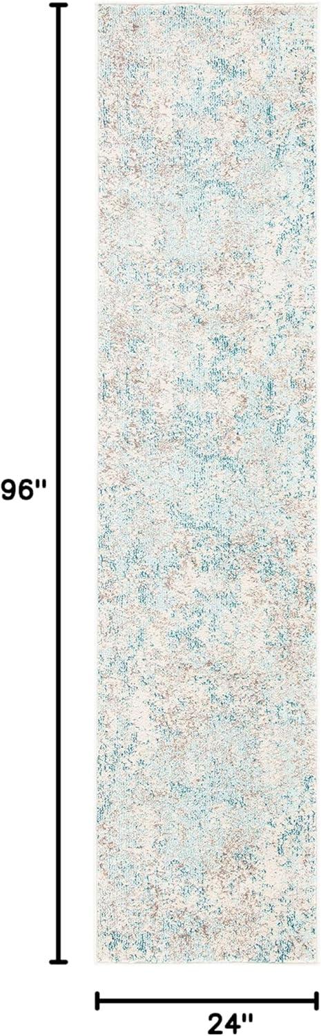 image:imageSAFAVIEH Madison Collection Area Rug 53 x 76 Grey amp Beige Modern Abstract Design NonShedding amp Easy Care Ideal for High Traffic Areas in Living Room Bedroom MAD453AIvoryTeal