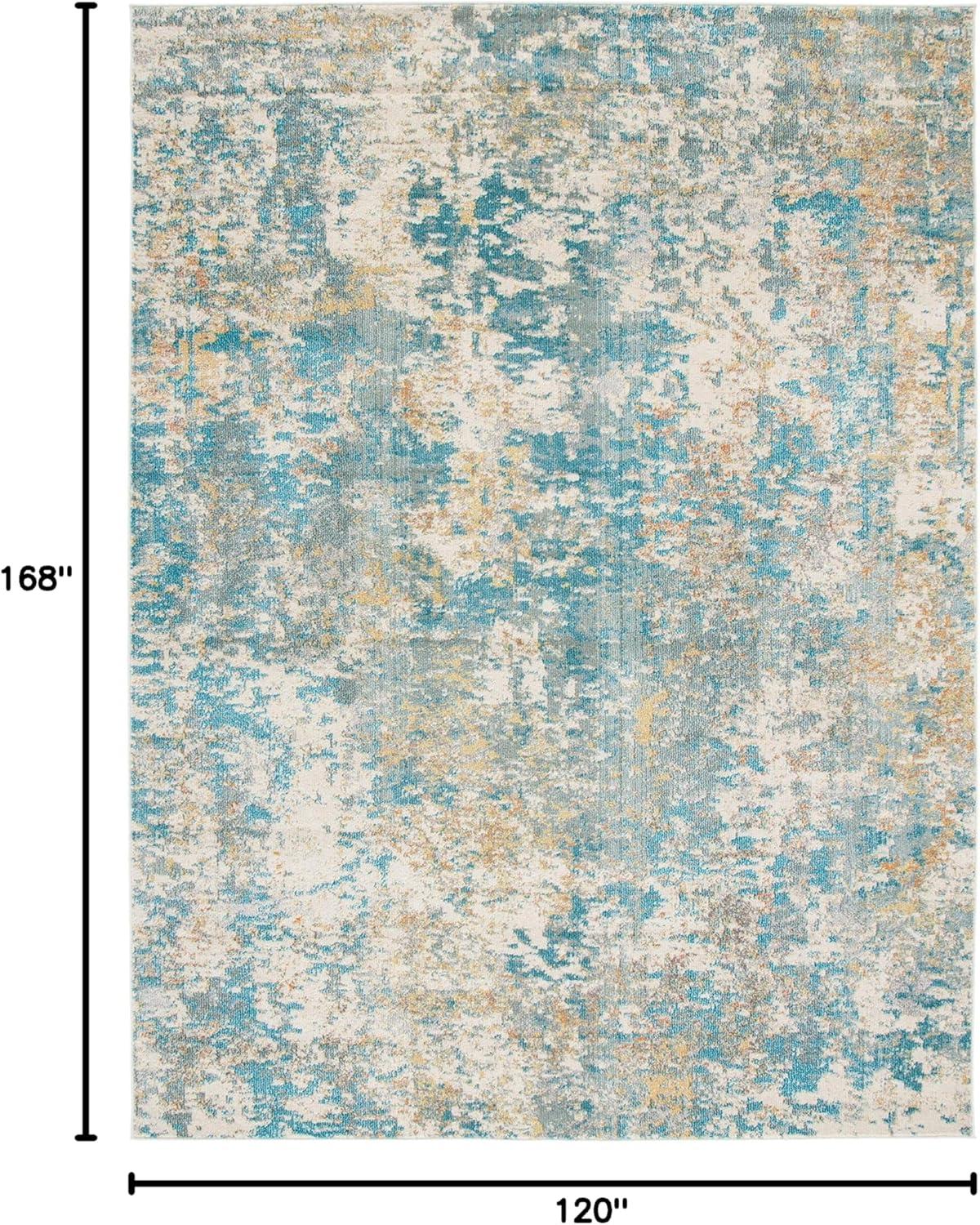 image:imageSAFAVIEH Madison Collection Area Rug 53 x 76 Grey amp Beige Modern Abstract Design NonShedding amp Easy Care Ideal for High Traffic Areas in Living Room Bedroom MAD453ATealGold