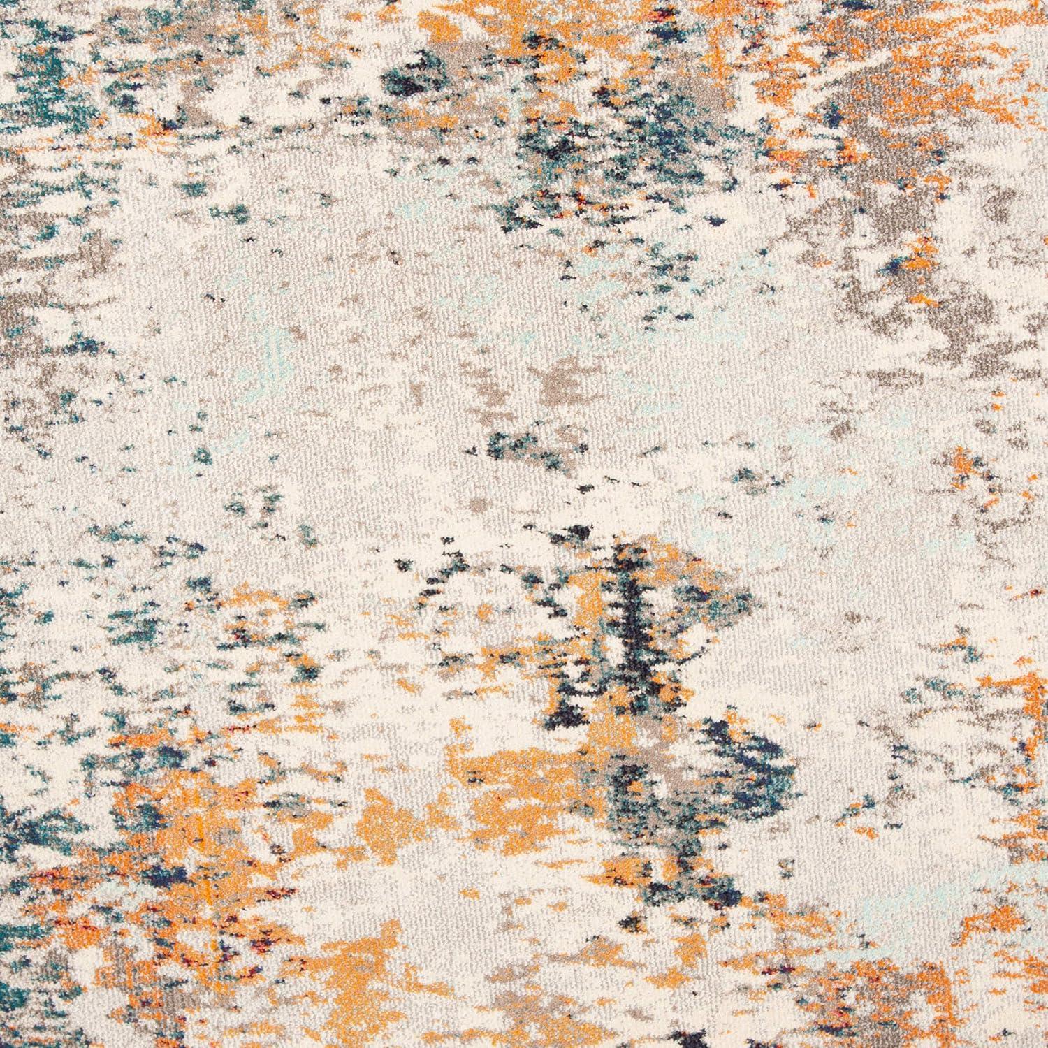 image:imageSAFAVIEH Madison Collection Area Rug 53 x 76 Grey amp Beige Modern Abstract Design NonShedding amp Easy Care Ideal for High Traffic Areas in Living Room Bedroom MAD453AGreyBeige