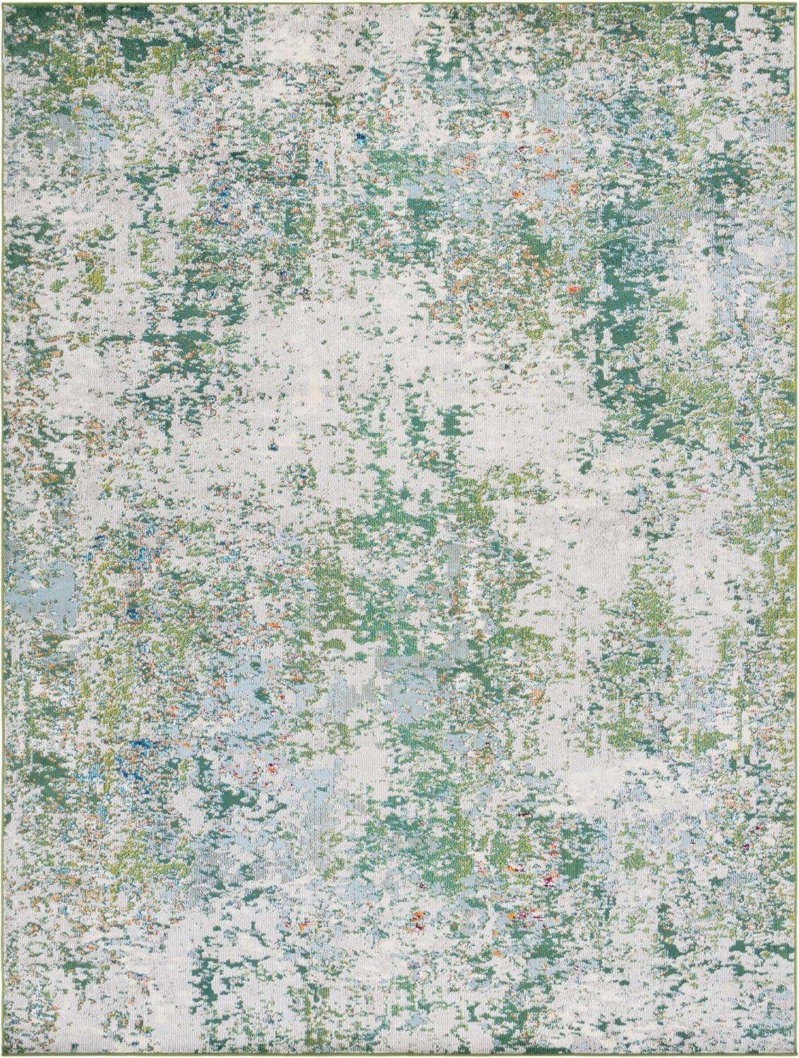 image:imageSAFAVIEH Madison Collection Area Rug 53 x 76 Grey amp Beige Modern Abstract Design NonShedding amp Easy Care Ideal for High Traffic Areas in Living Room Bedroom MAD453AGreenBlue
