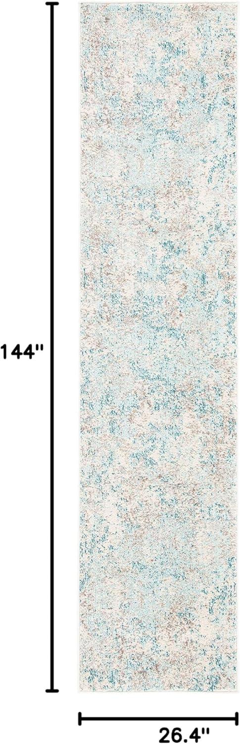 image:imageSAFAVIEH Madison Collection Area Rug 53 x 76 Grey amp Beige Modern Abstract Design NonShedding amp Easy Care Ideal for High Traffic Areas in Living Room Bedroom MAD453AIvoryTeal
