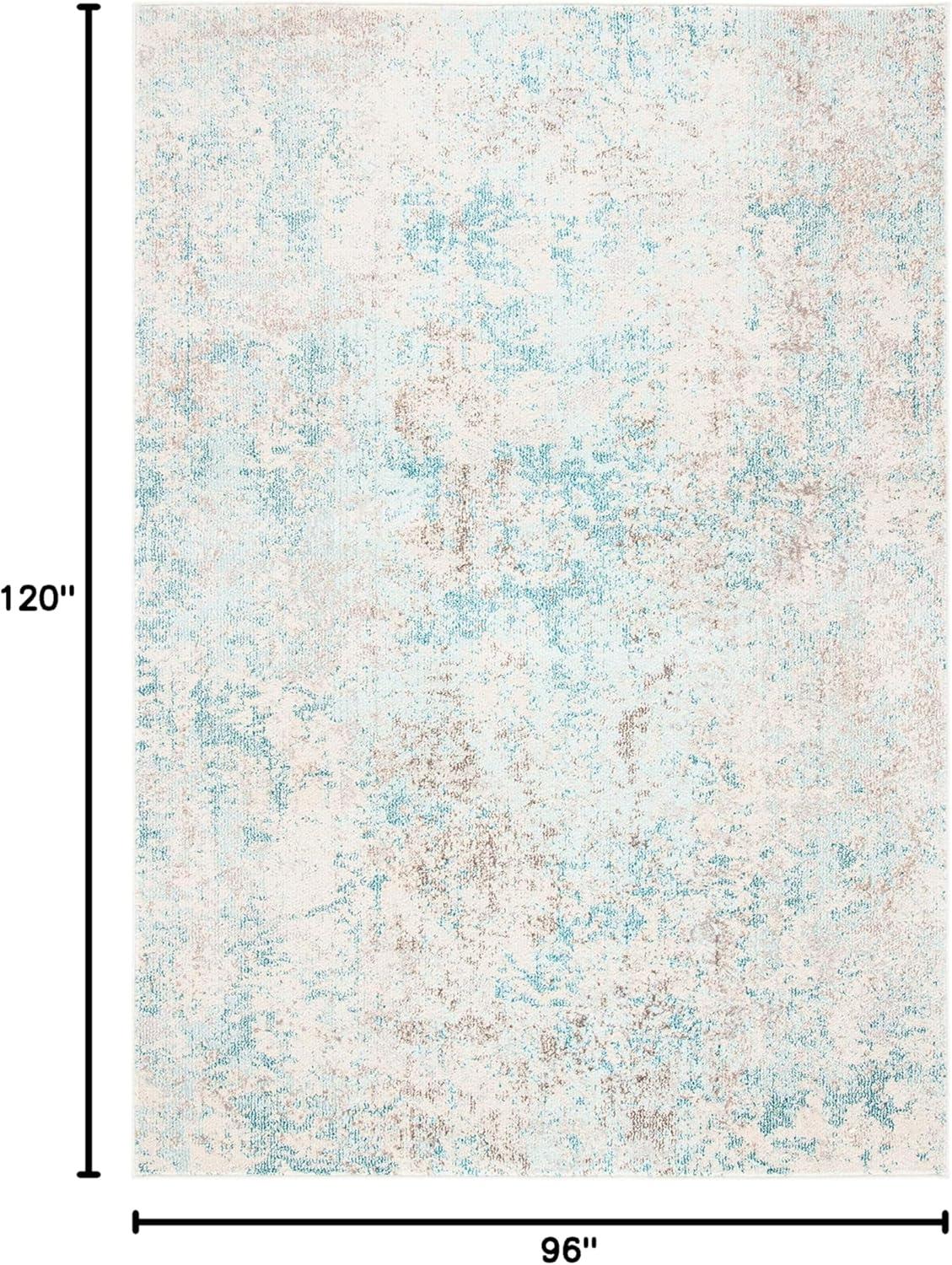 image:imageSAFAVIEH Madison Collection Area Rug 53 x 76 Grey amp Beige Modern Abstract Design NonShedding amp Easy Care Ideal for High Traffic Areas in Living Room Bedroom MAD453AIvoryTeal