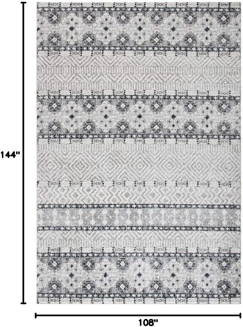image:imageSAFAVIEH Madison Collection Area Rug 53 x 76 Grey amp Turquoise Boho Chic Design NonShedding amp Easy Care Ideal for High Traffic Areas in Living Room Bedroom MAD797GCharcoalGrey