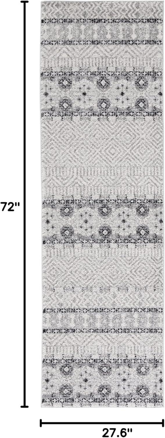 image:imageSAFAVIEH Madison Collection Area Rug 53 x 76 Grey amp Turquoise Boho Chic Design NonShedding amp Easy Care Ideal for High Traffic Areas in Living Room Bedroom MAD797GCharcoalGrey