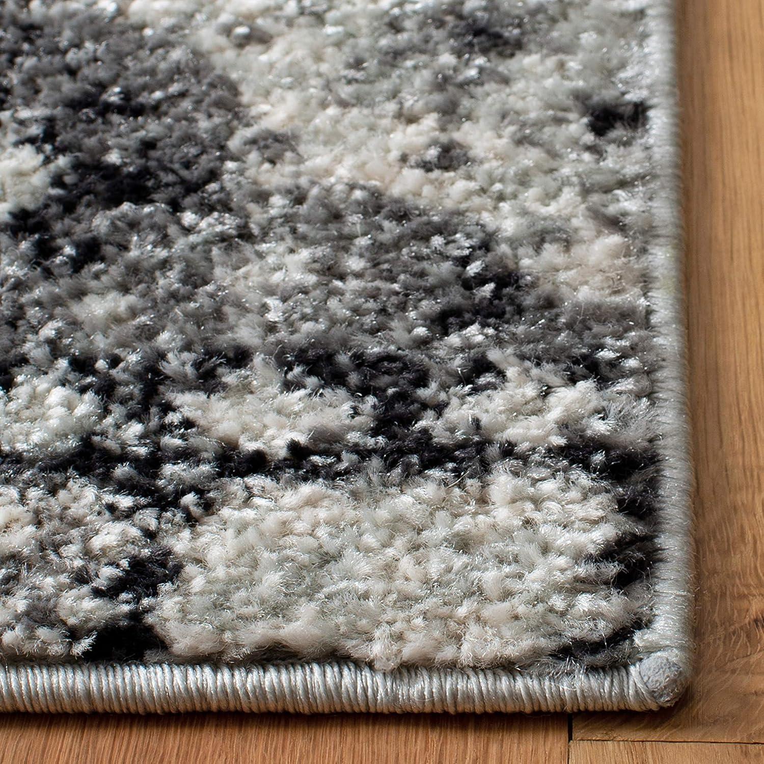 image:imageSAFAVIEH Madison Collection Area Rug 53 x 76 Grey amp Turquoise Boho Chic Design NonShedding amp Easy Care Ideal for High Traffic Areas in Living Room Bedroom MAD797GCharcoalGrey