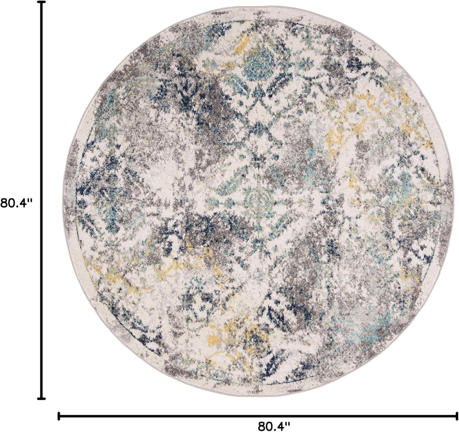 image:imageSAFAVIEH Madison Collection Area Rug 53 x 76 Ivory amp Blue Boho Chic Distressed Design NonShedding amp Easy Care Ideal for High Traffic Areas in Living Room Bedroom MAD159MIvoryBlue